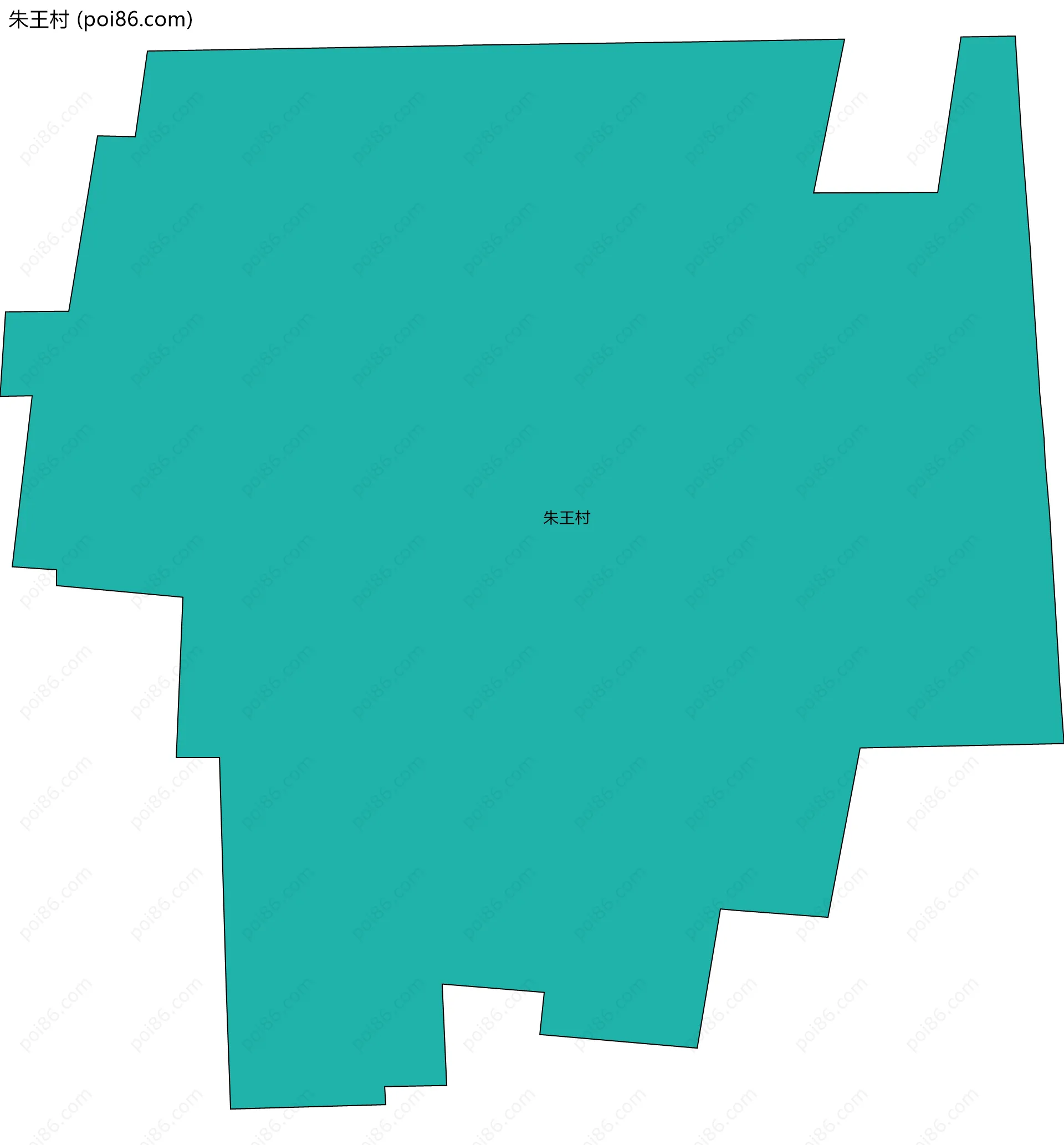 朱王村边界地图