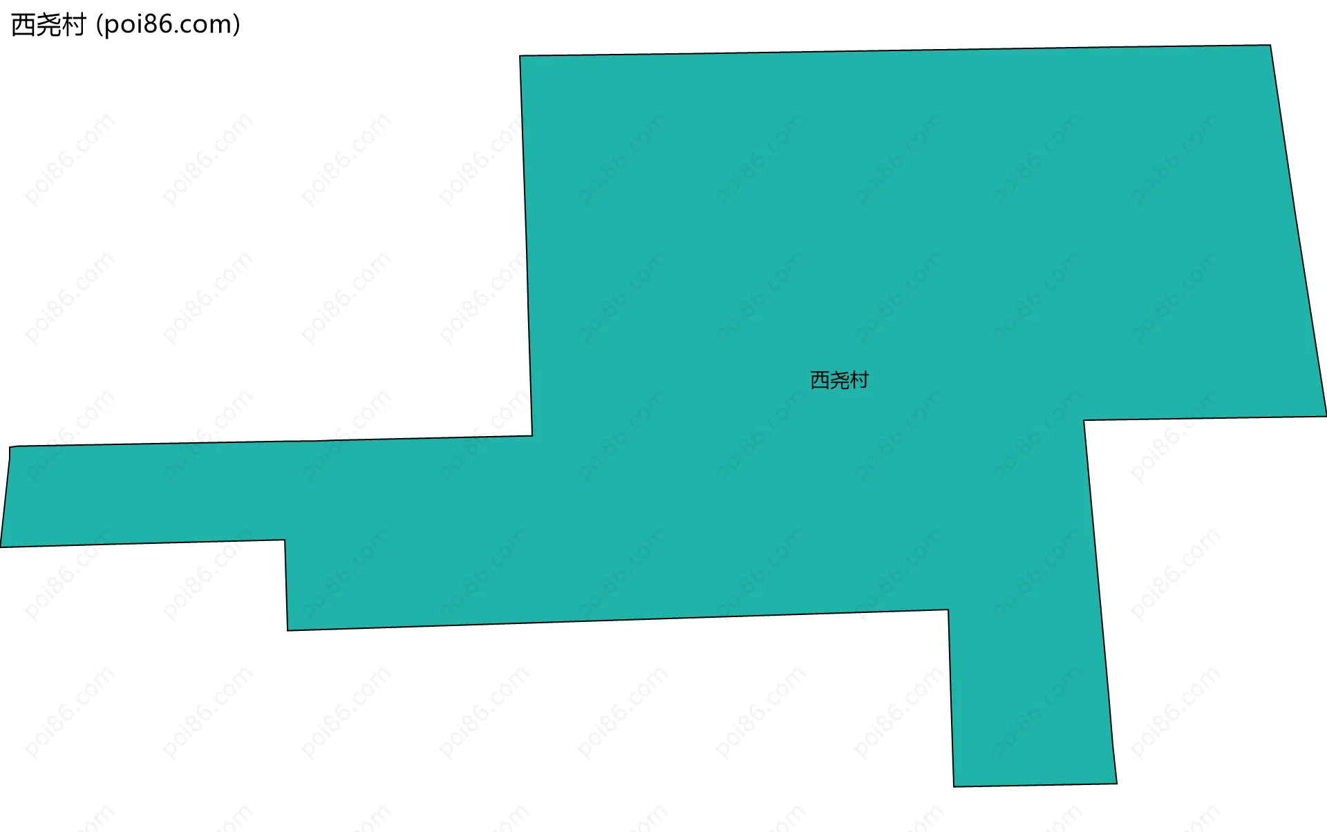 西尧村边界地图