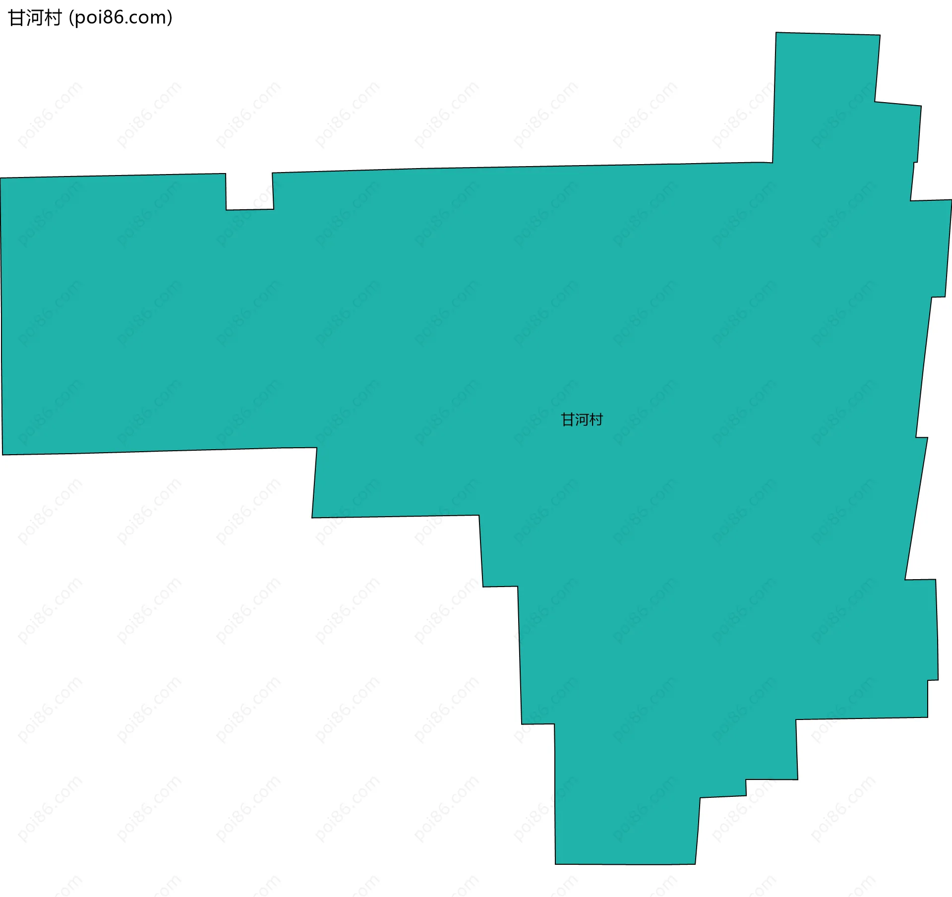 甘河村边界地图