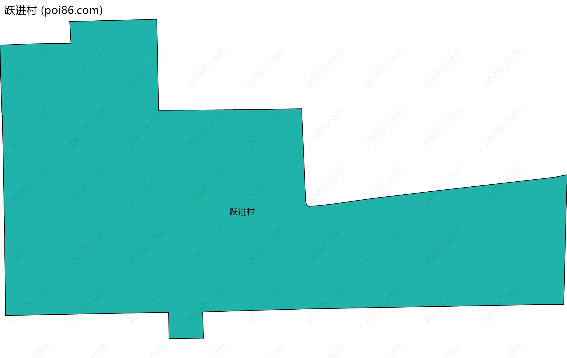 跃进村边界地图