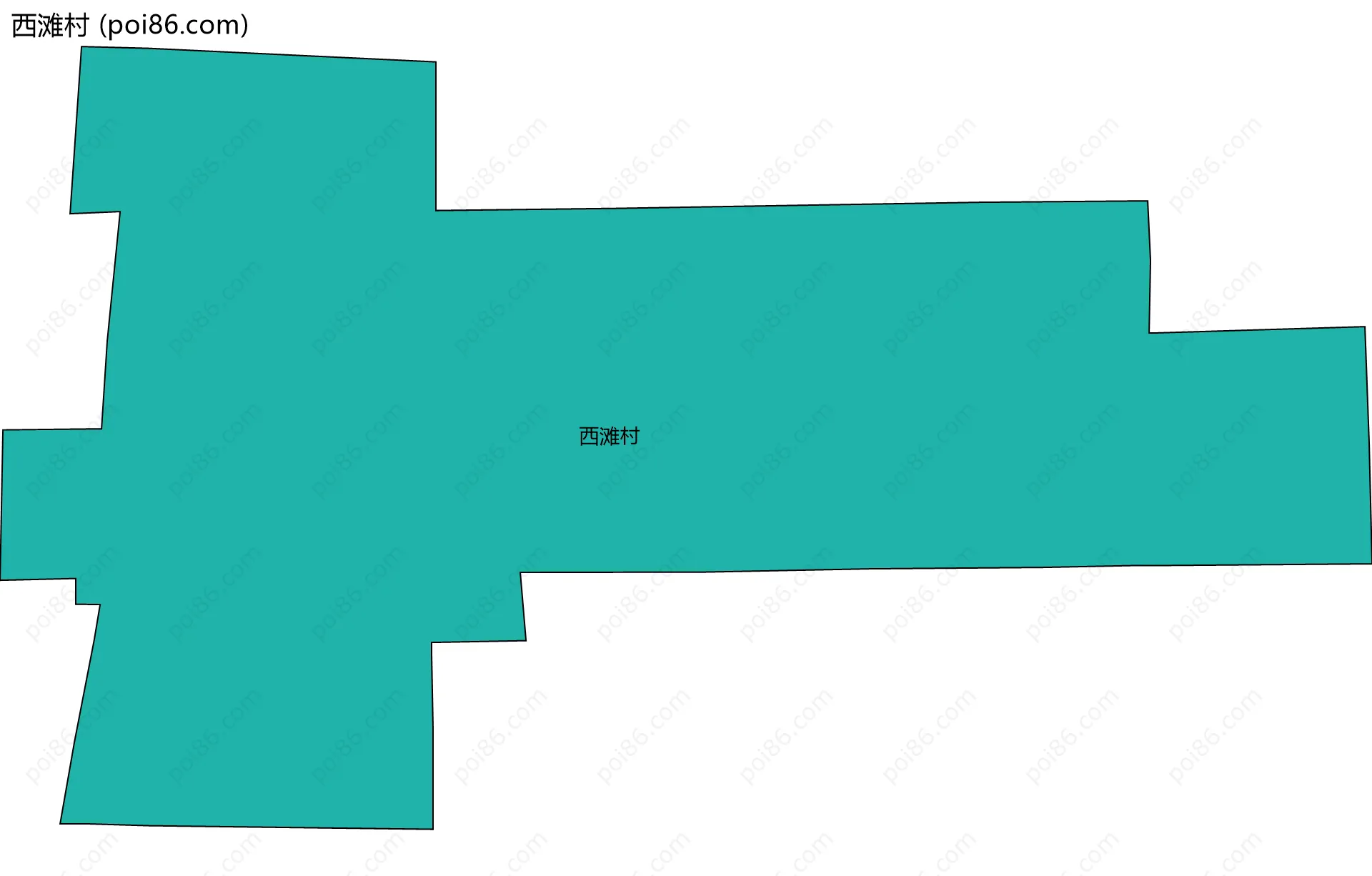 西滩村边界地图
