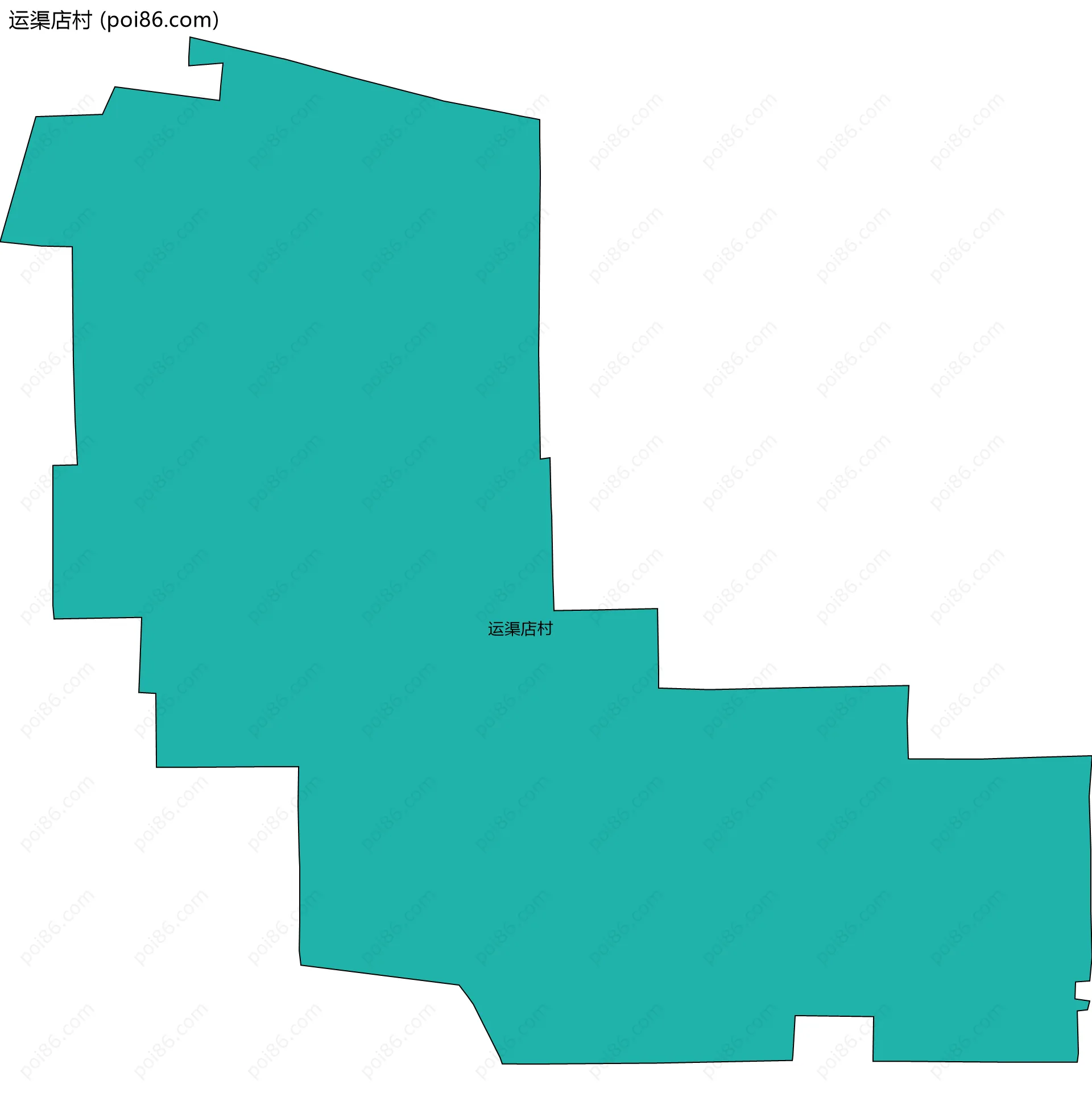 运渠店村边界地图