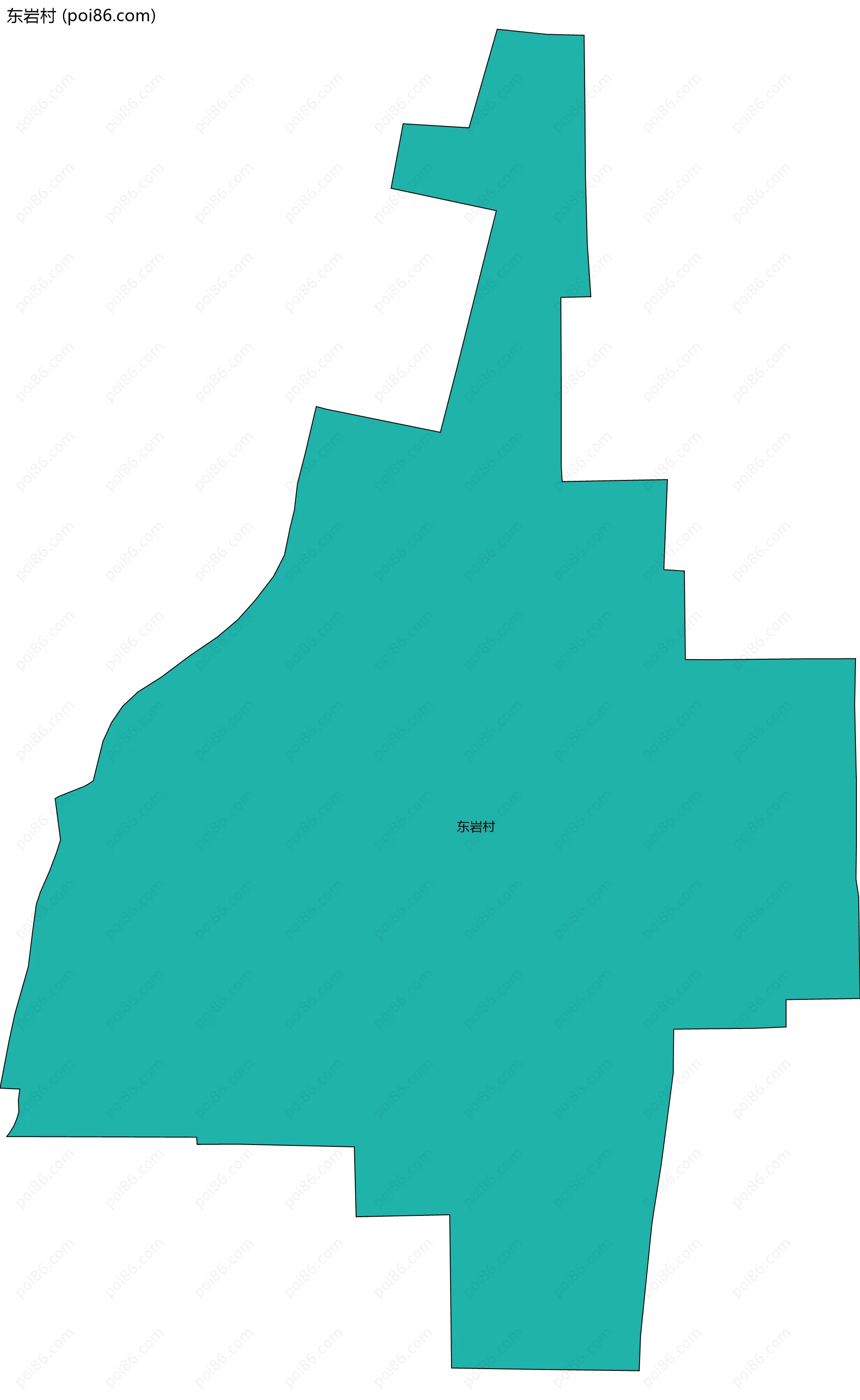 东岩村边界地图