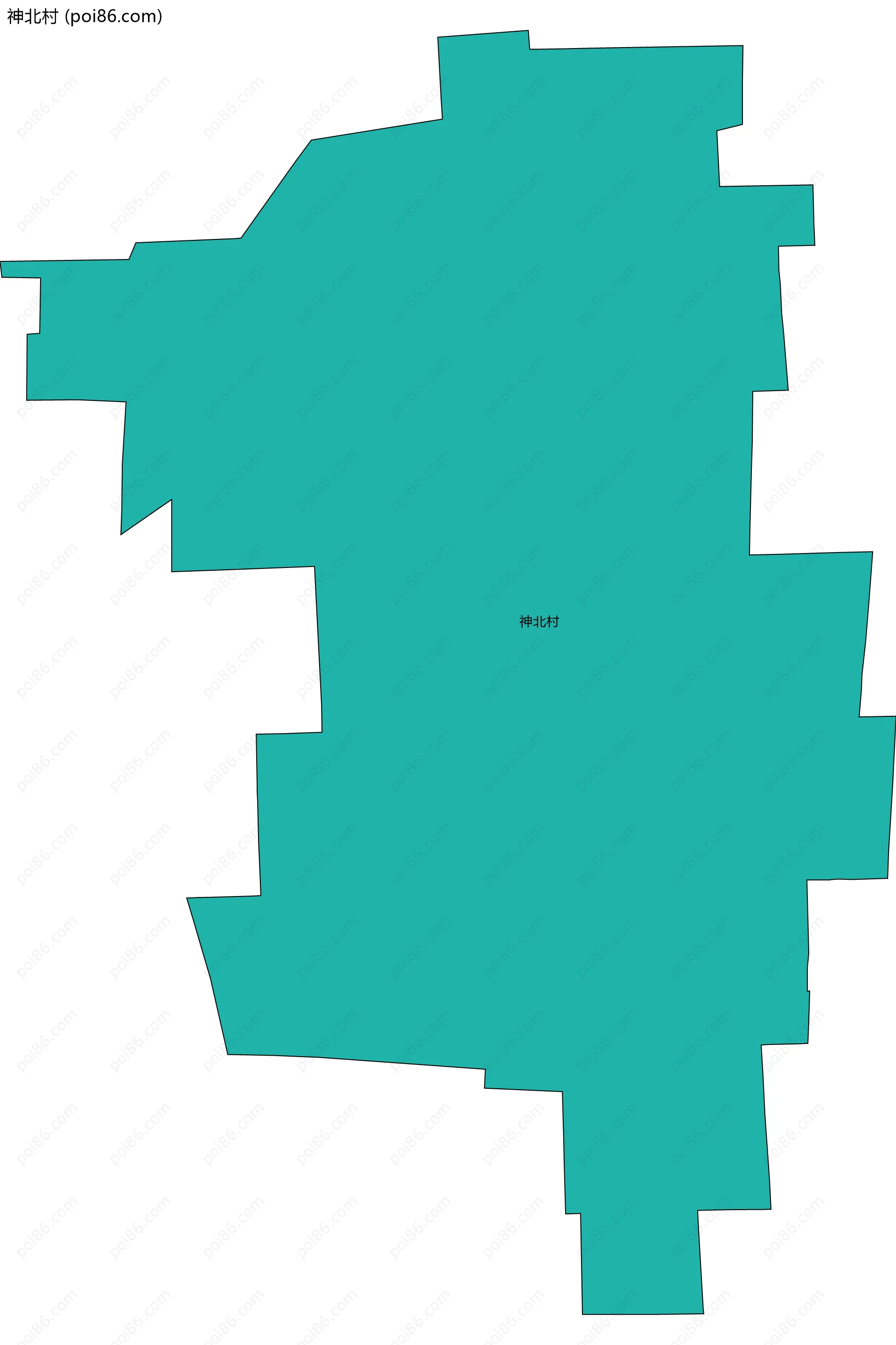 神北村边界地图