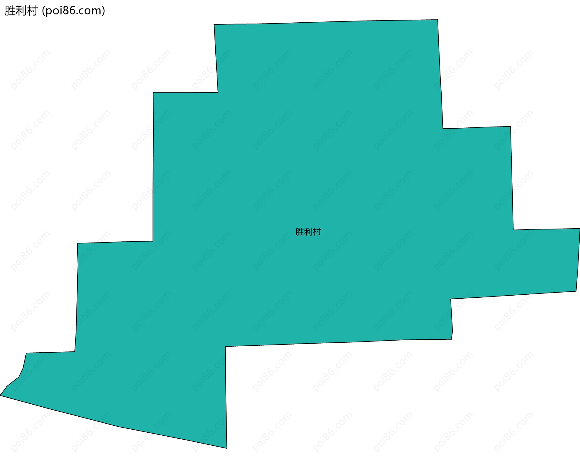 胜利村边界地图