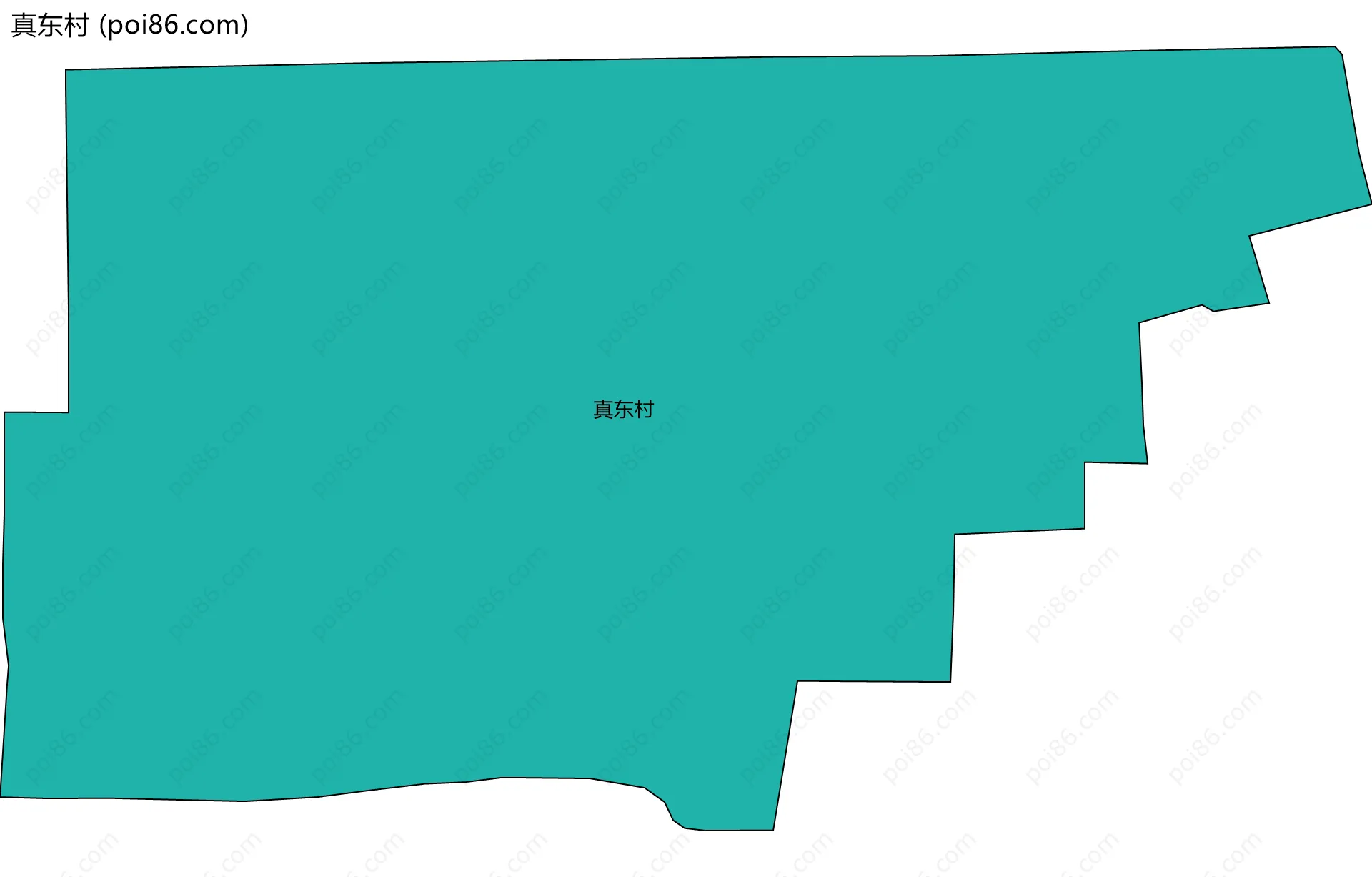 真东村边界地图