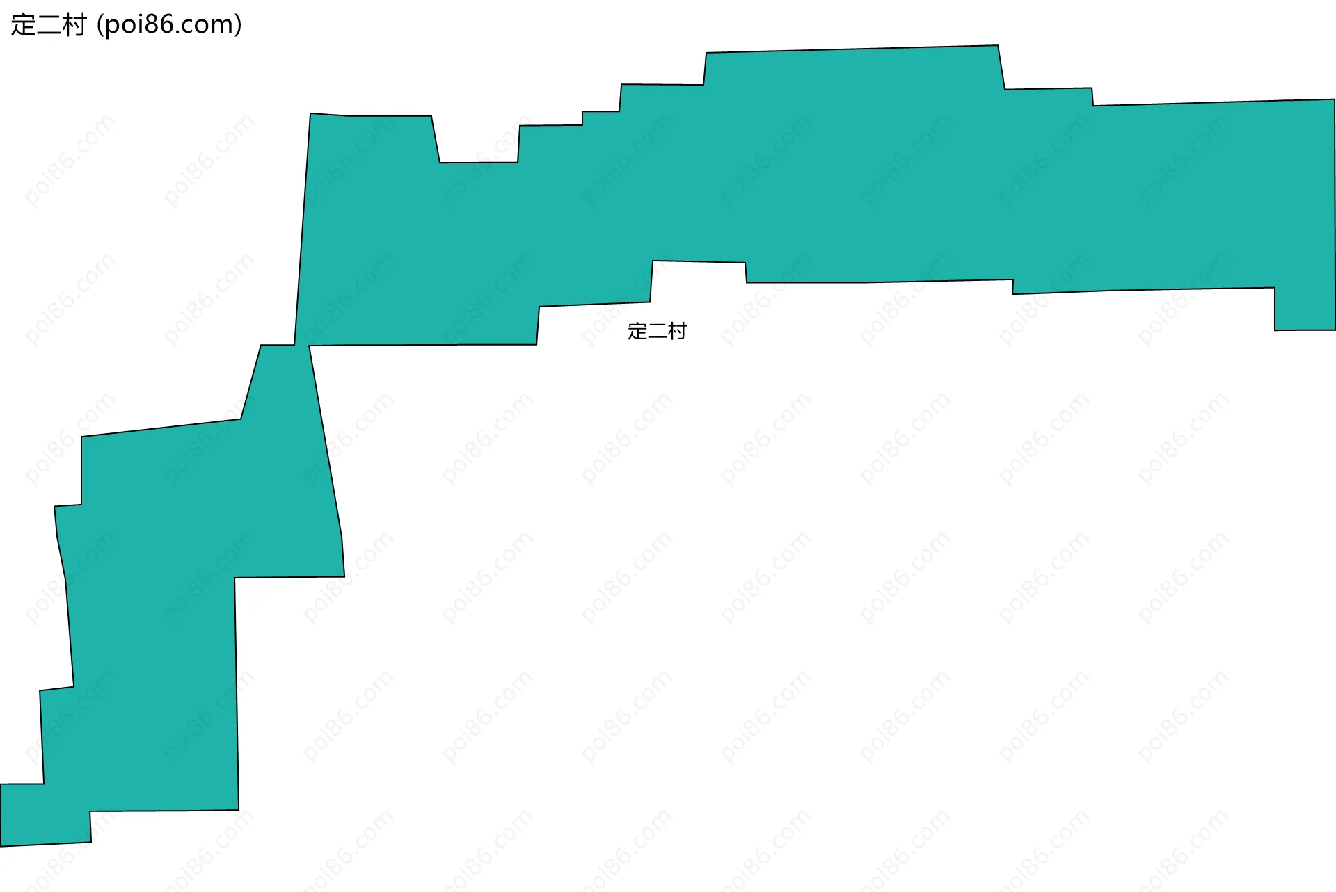 定二村边界地图