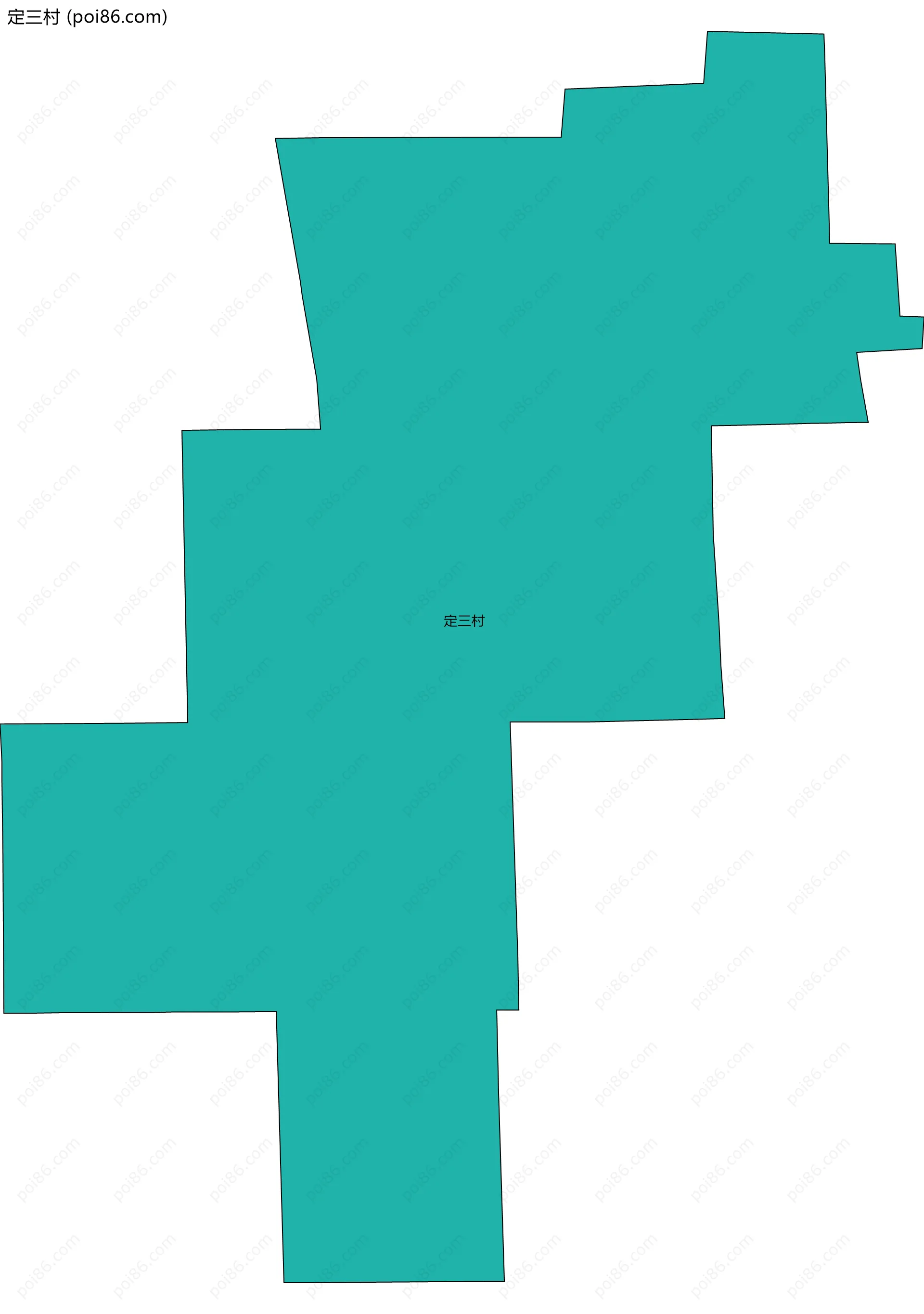 定三村边界地图