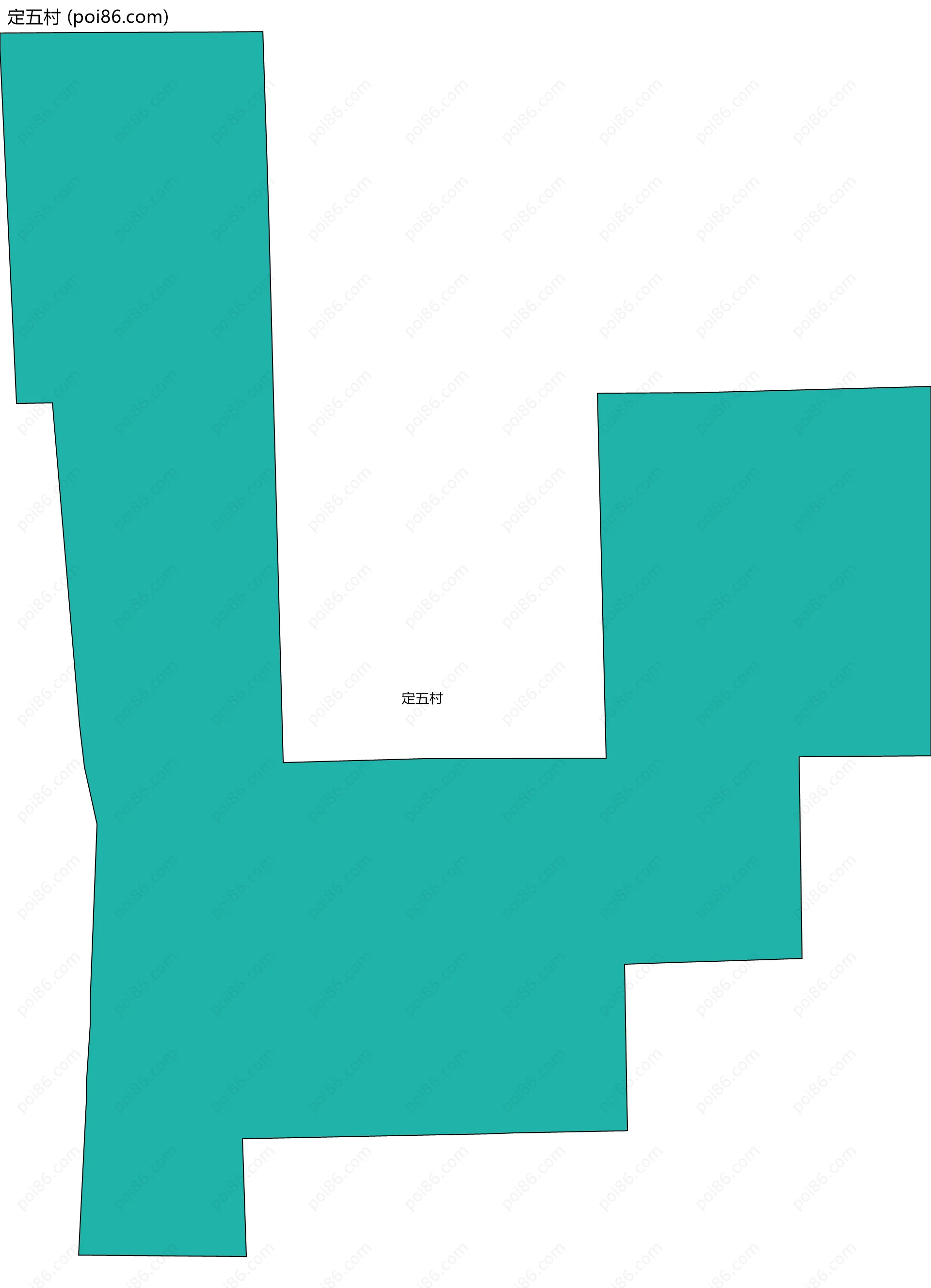 定五村边界地图