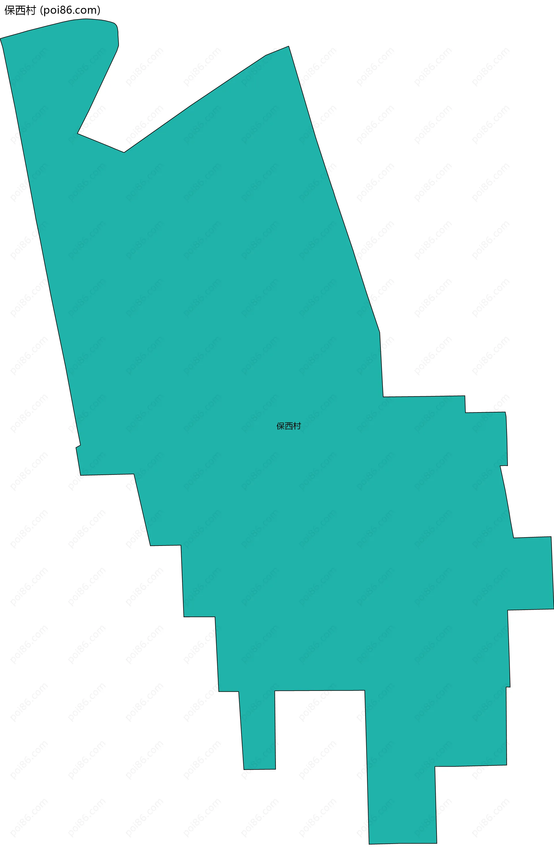 保西村边界地图