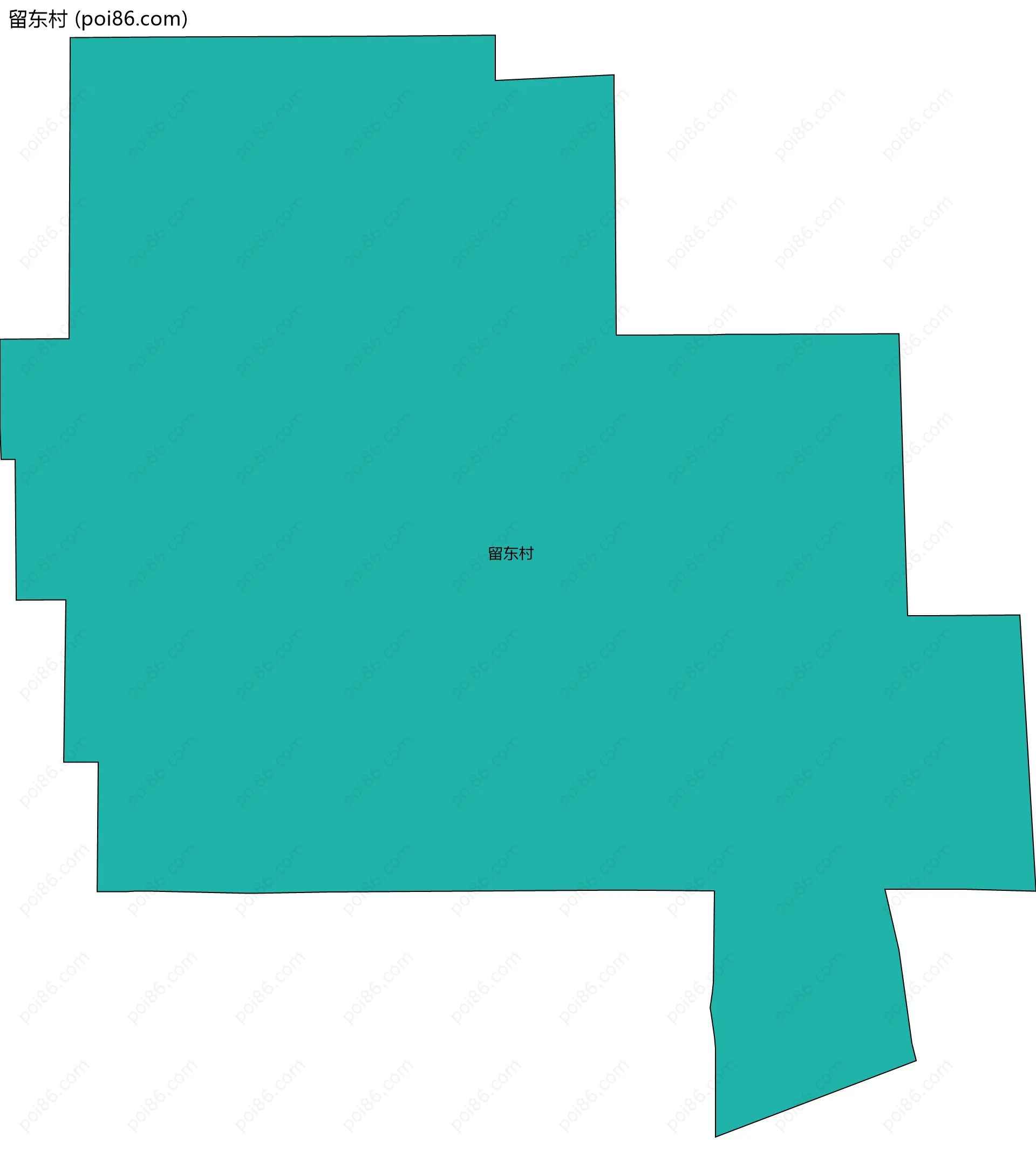 留东村边界地图