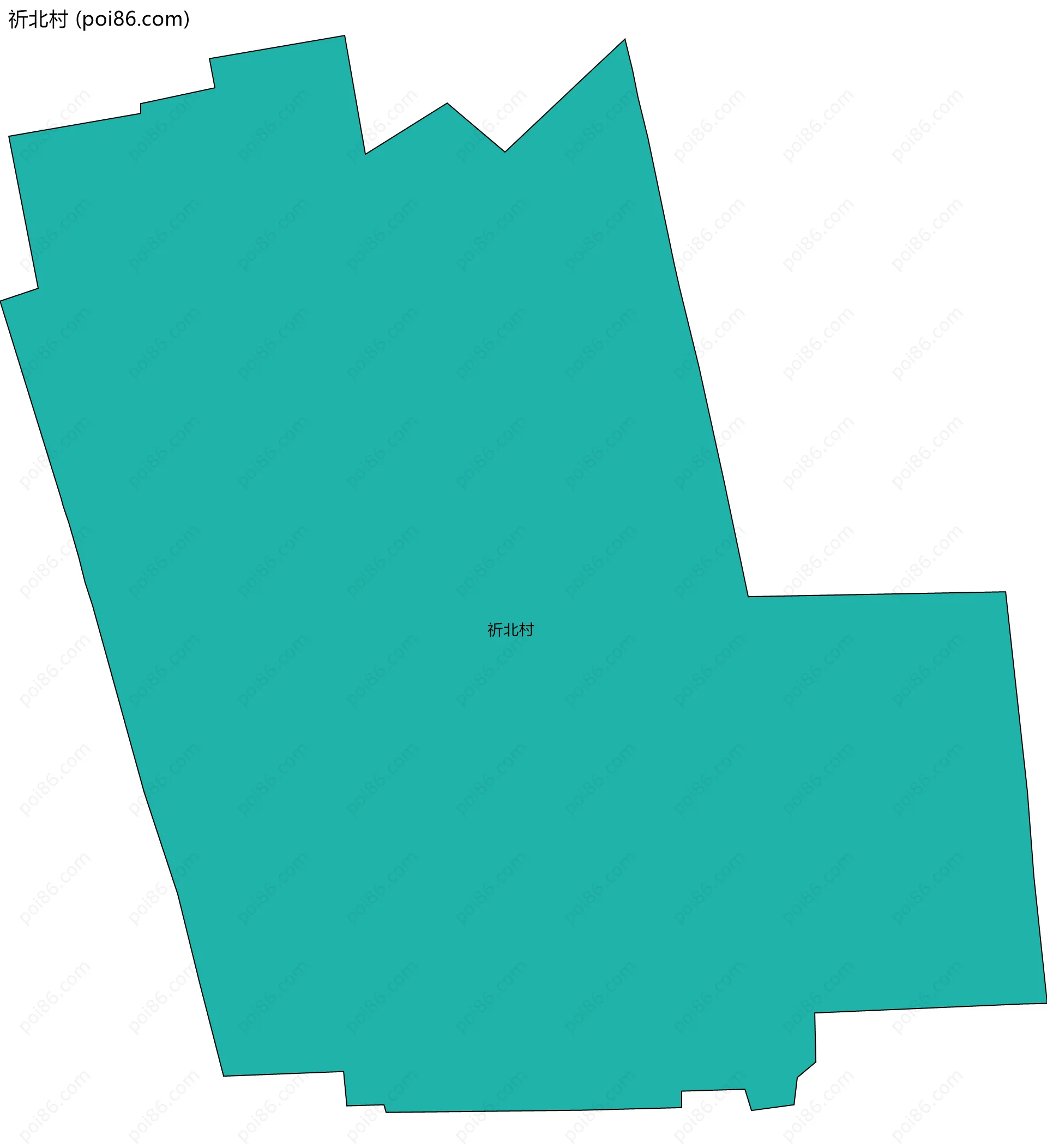 祈北村边界地图
