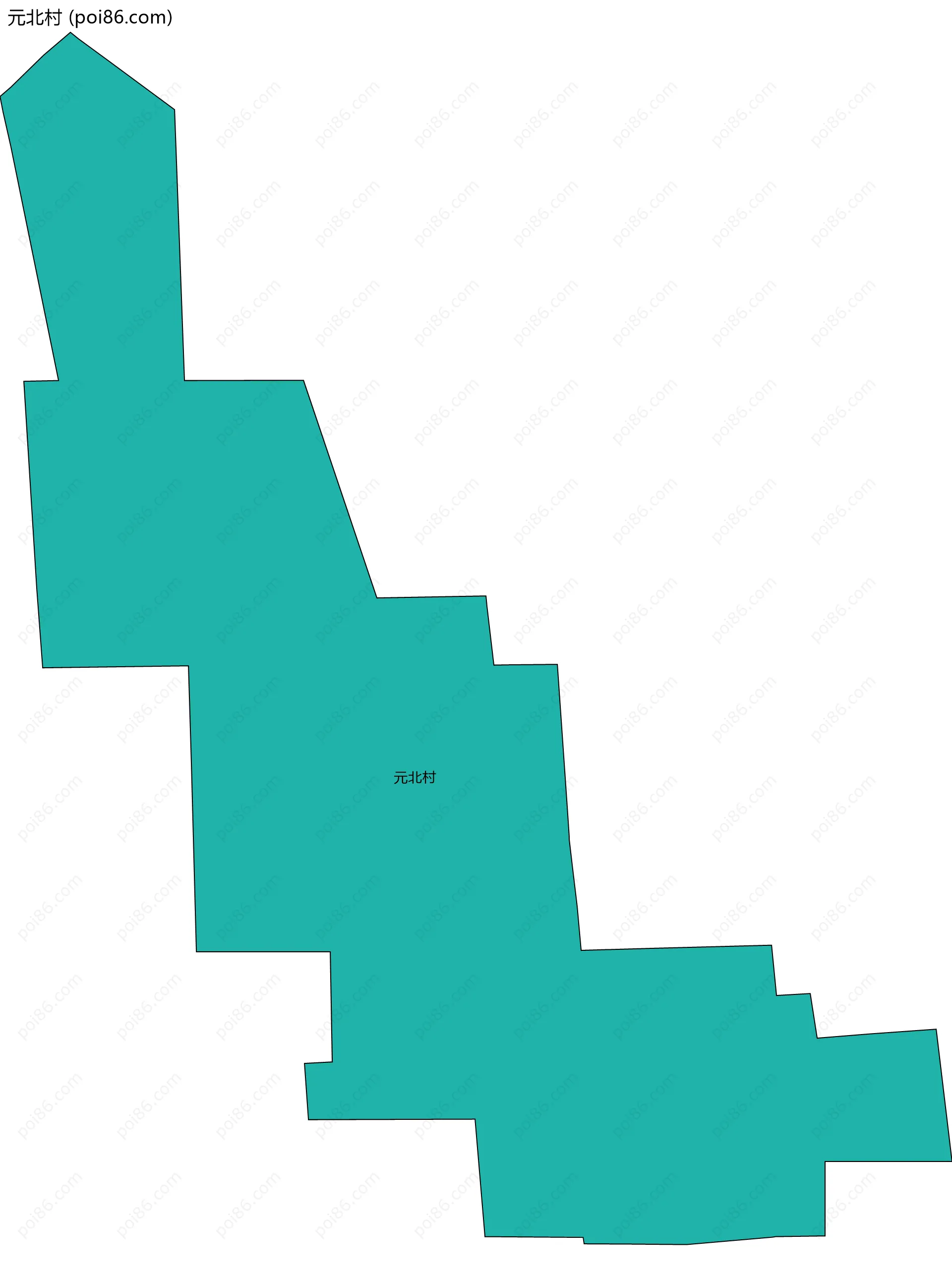 元北村边界地图