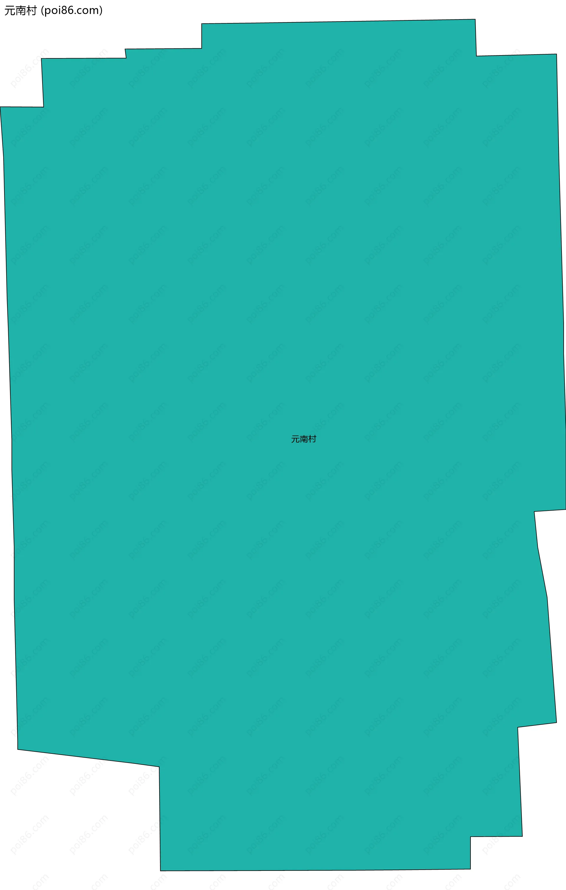 元南村边界地图