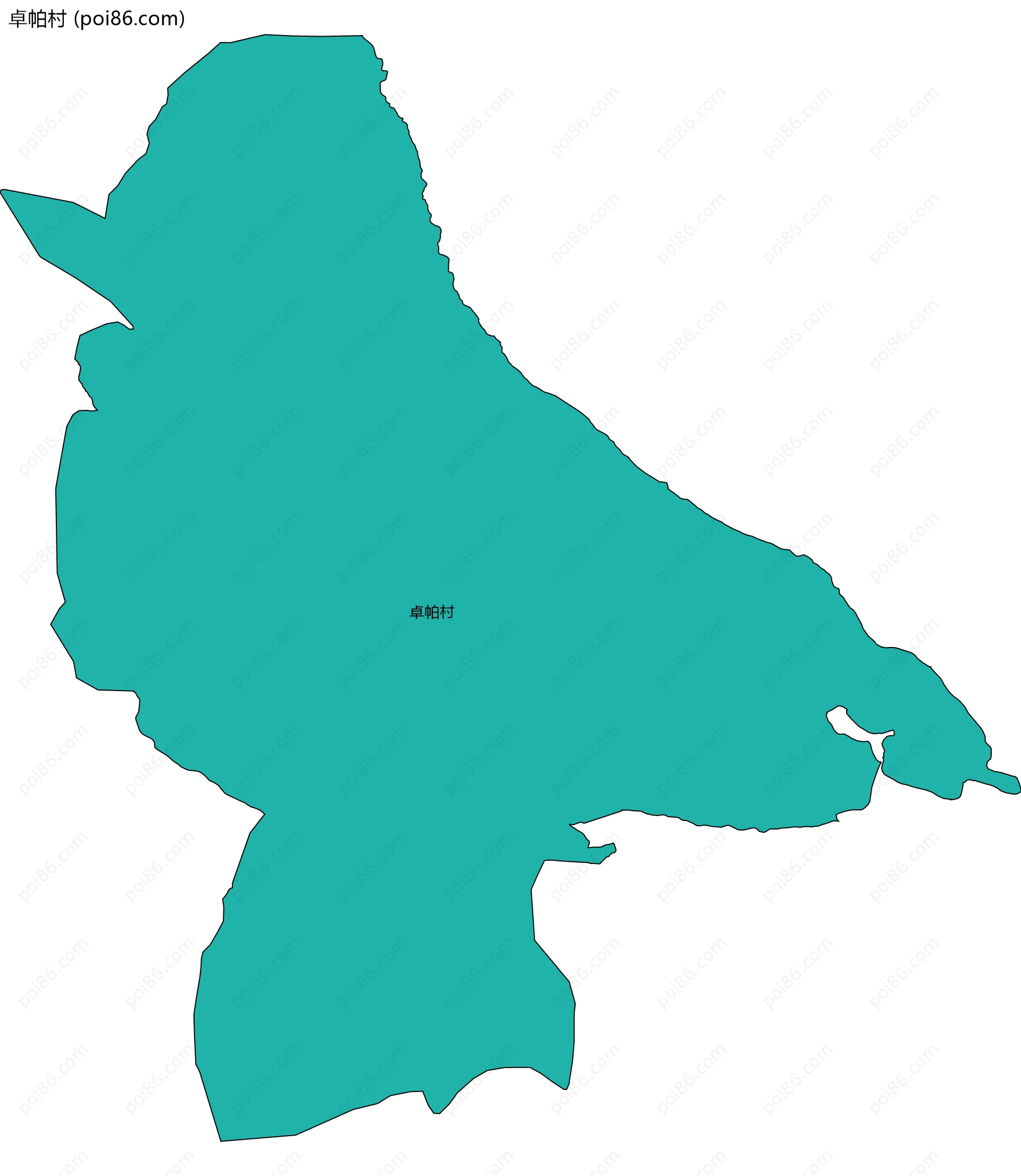 卓帕村边界地图
