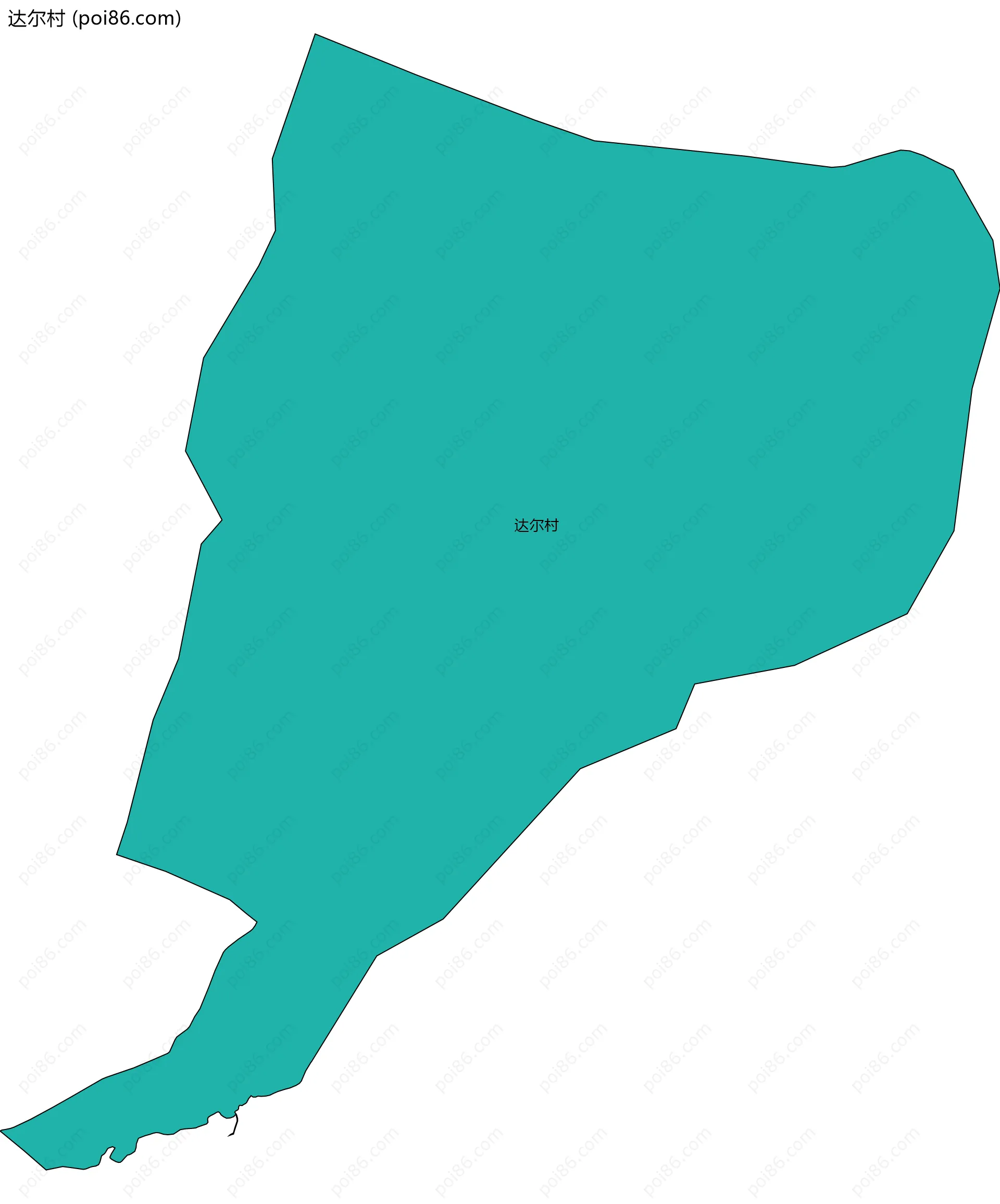 达尔村边界地图