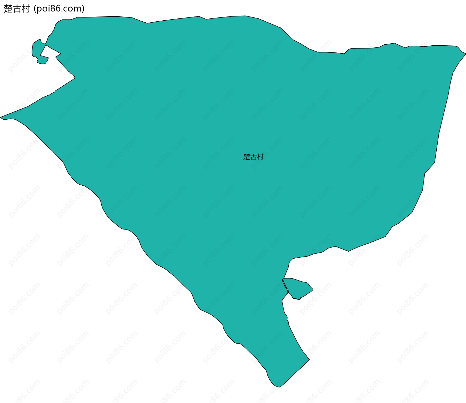 楚古村边界地图