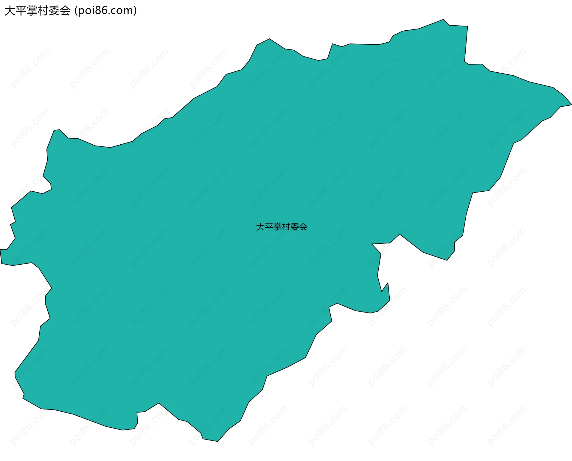 大平掌村委会边界地图
