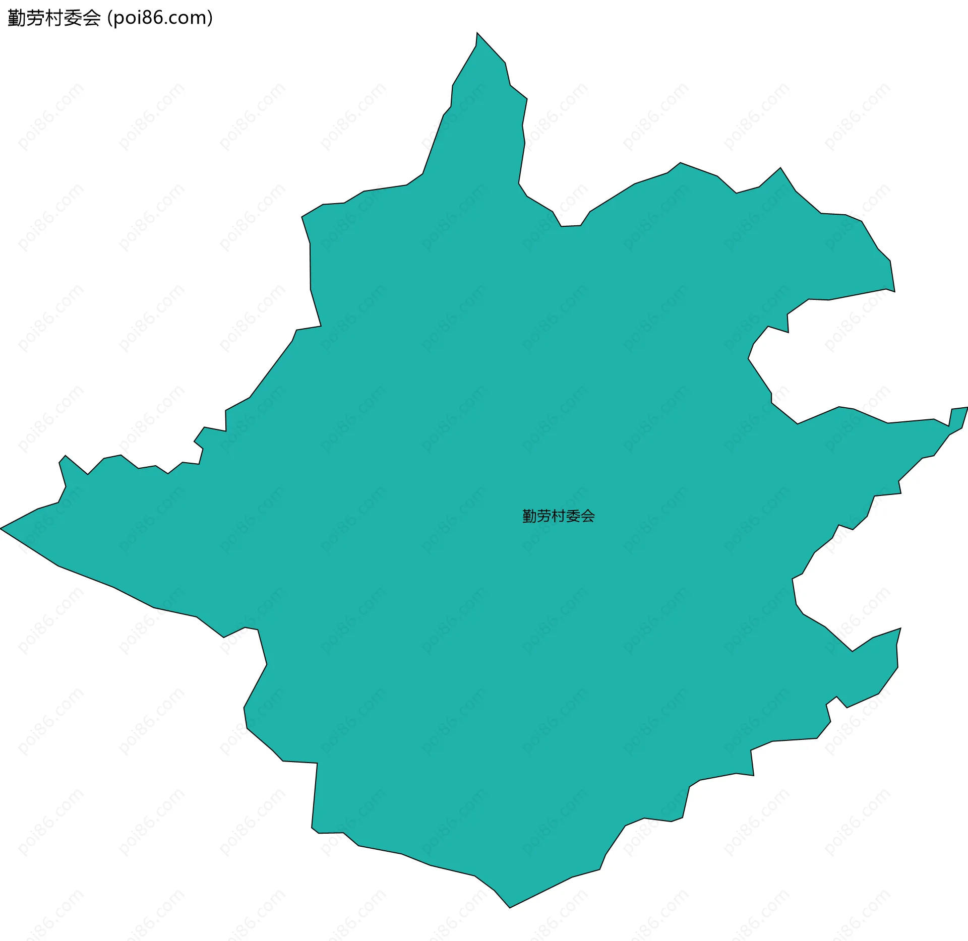 勤劳村委会边界地图