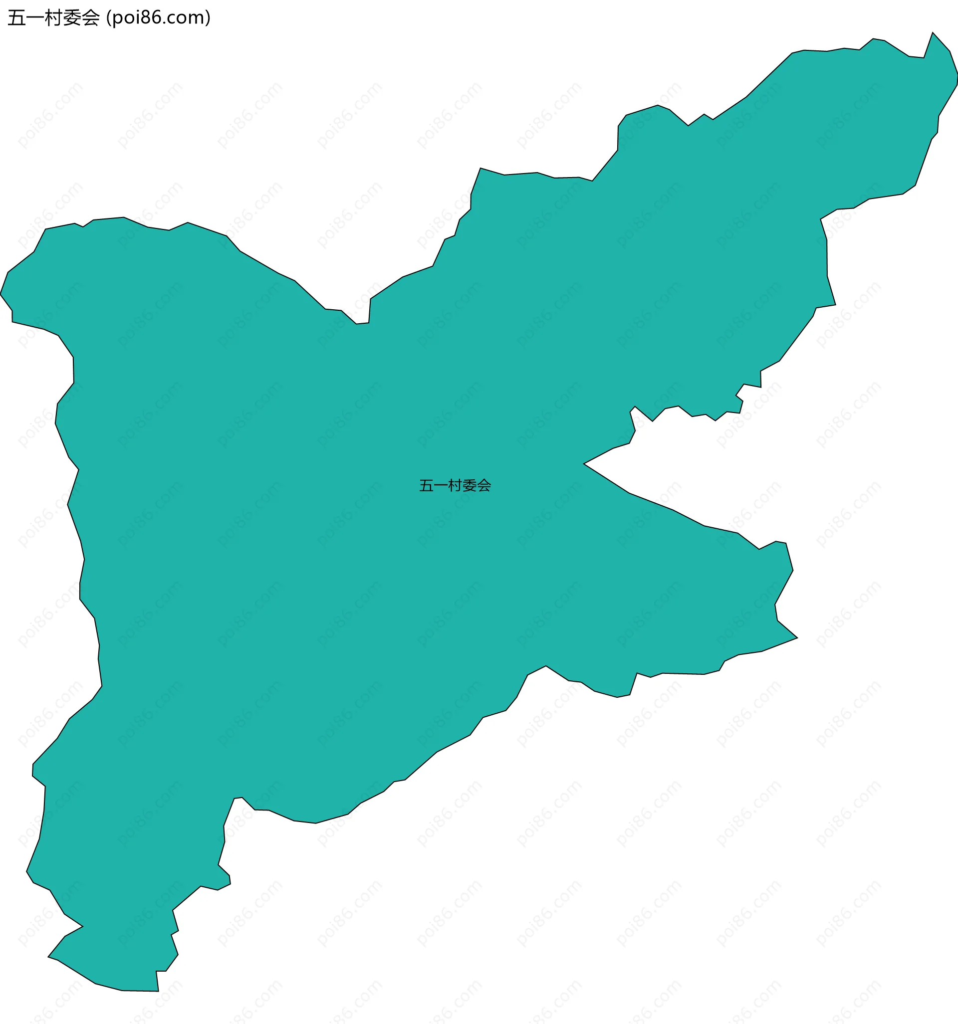 五一村委会边界地图
