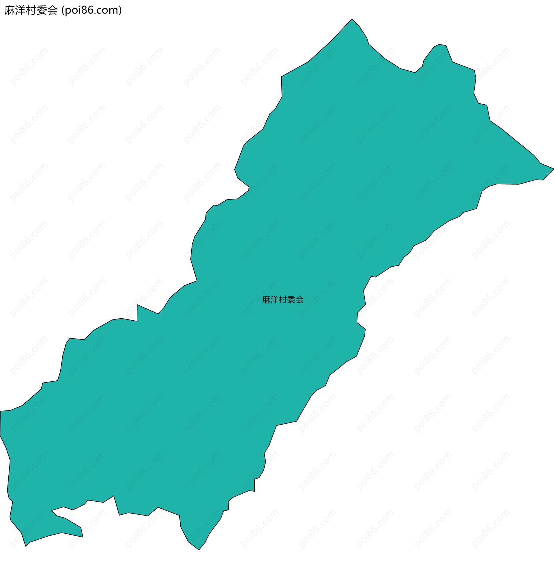 麻洋村委会边界地图