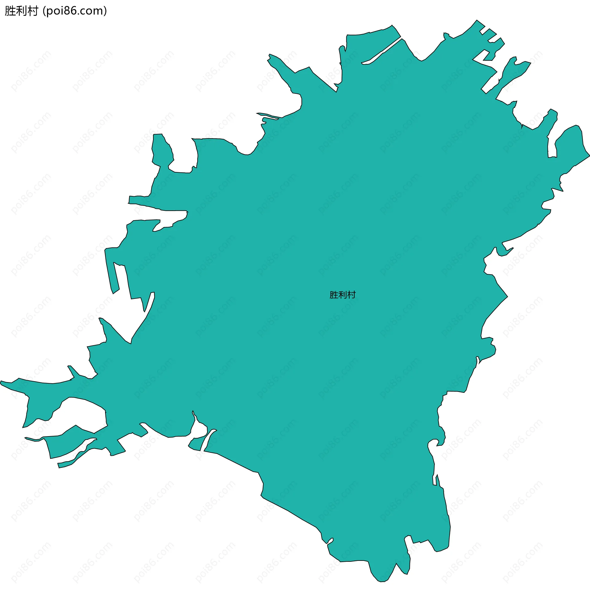 胜利村边界地图