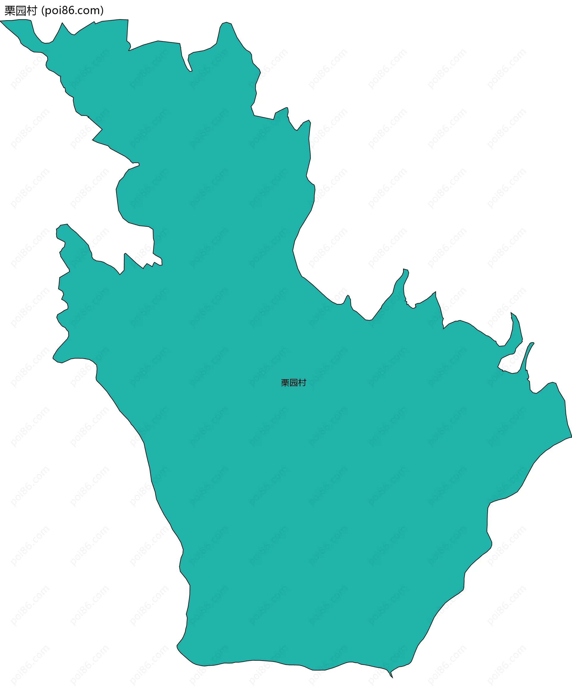 栗园村边界地图