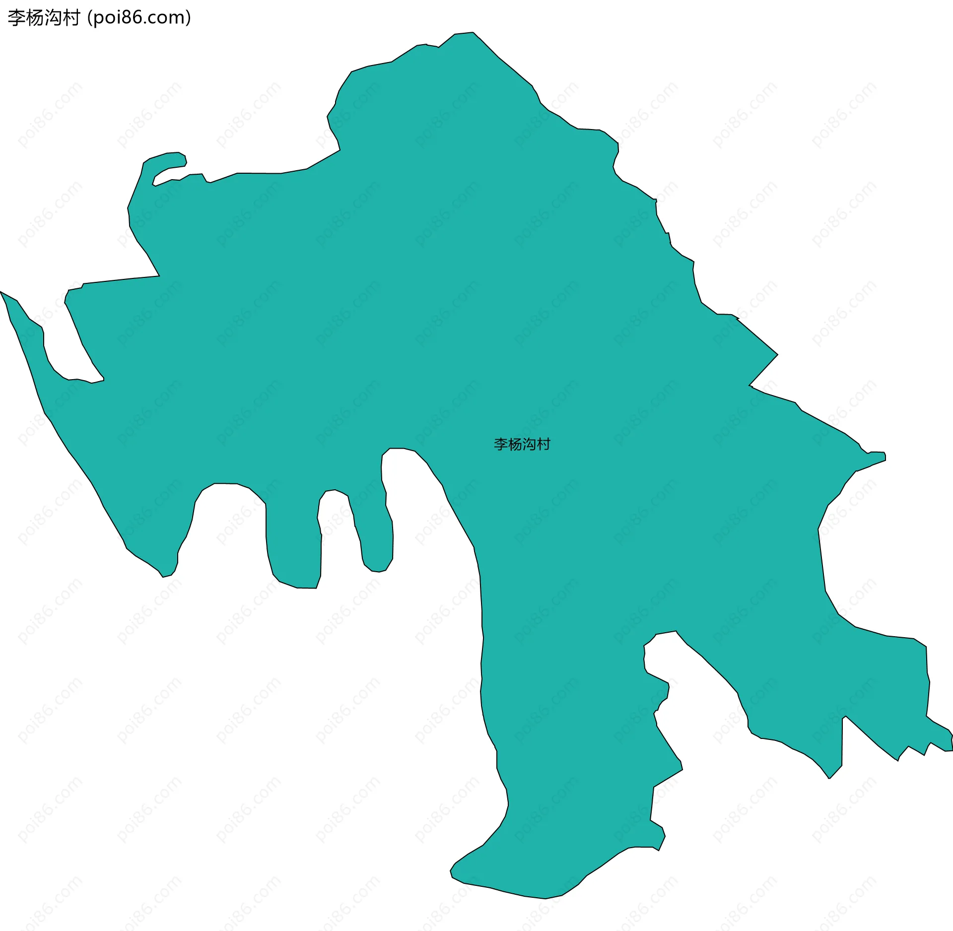 李杨沟村边界地图