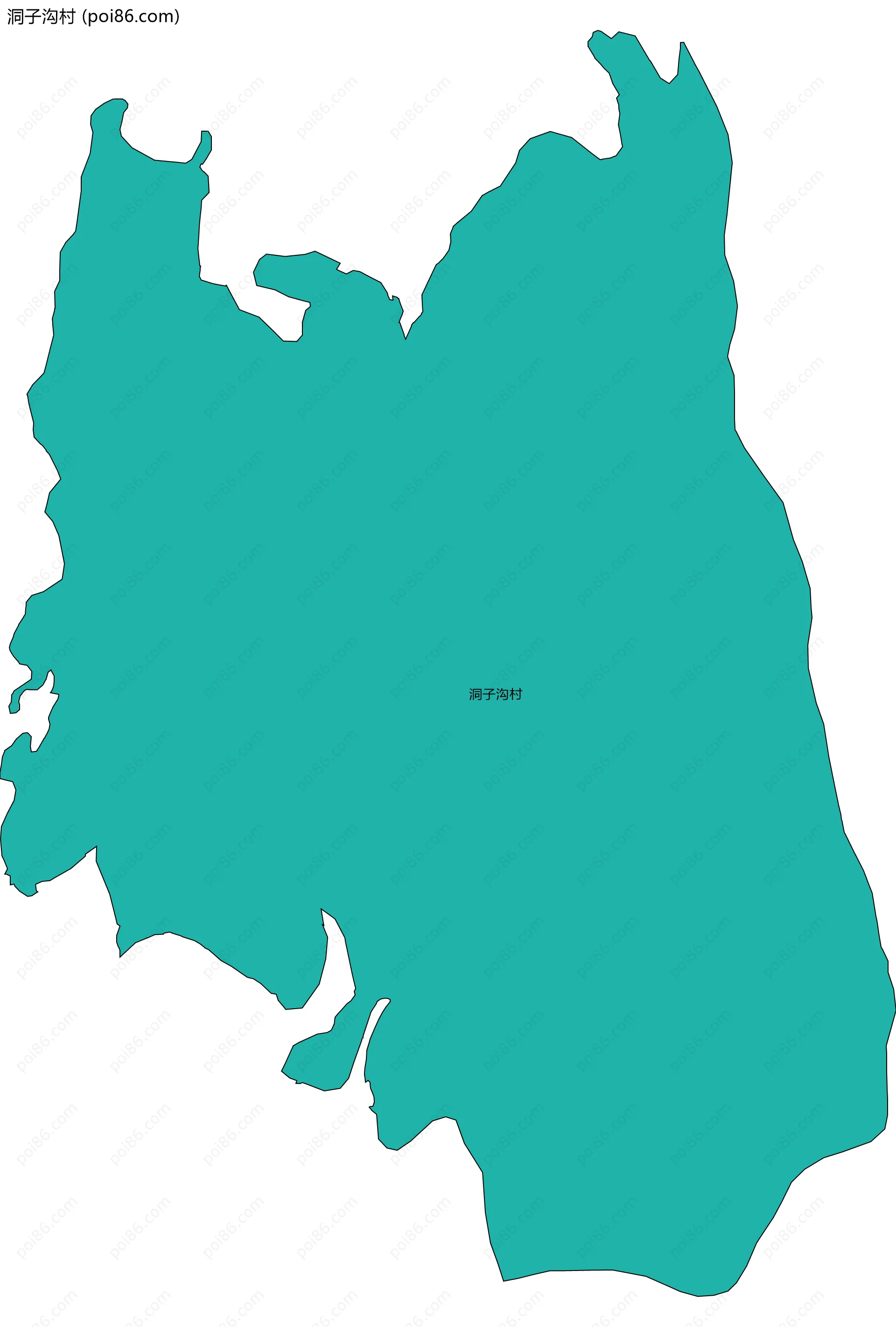 洞子沟村边界地图