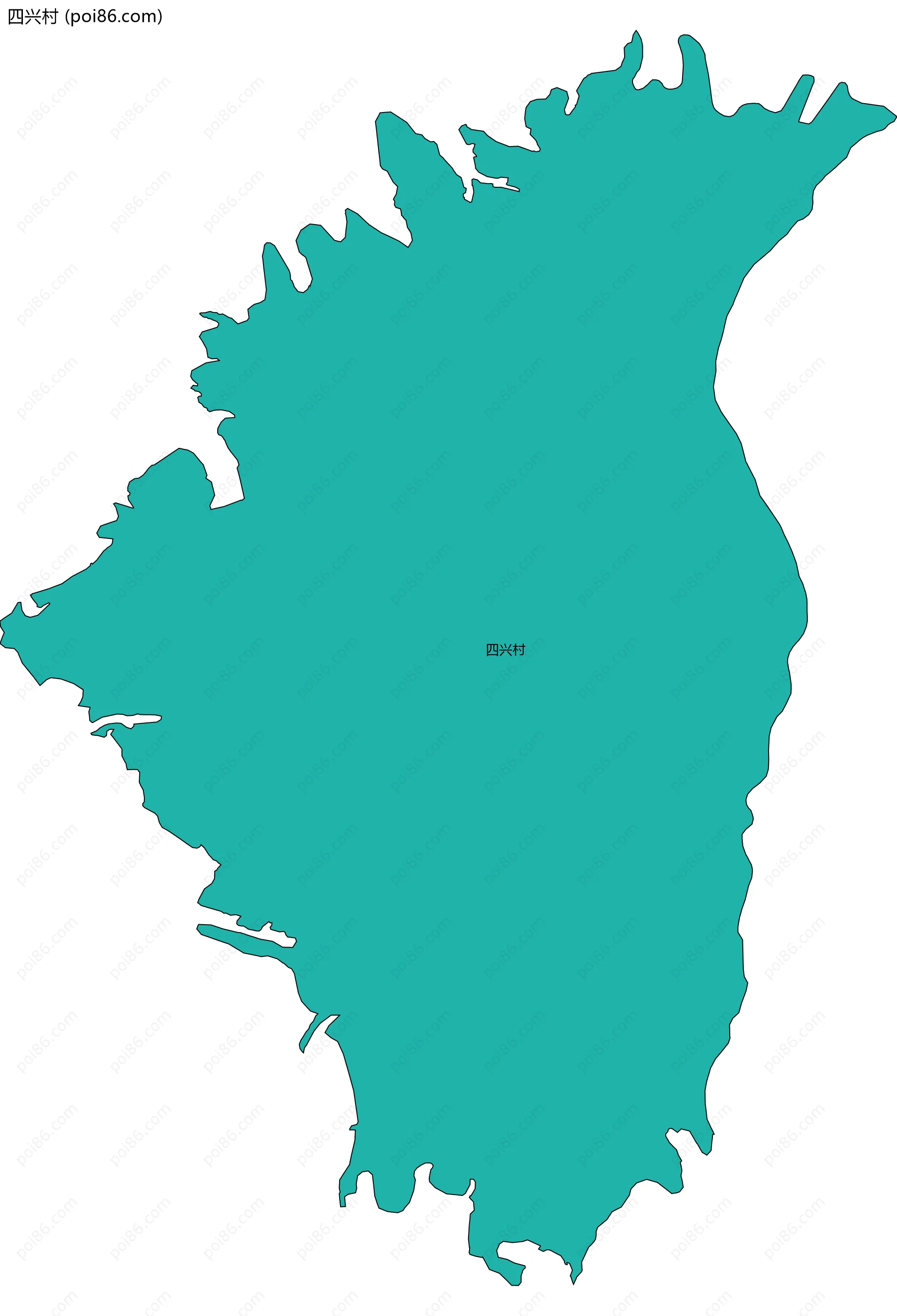 四兴村边界地图