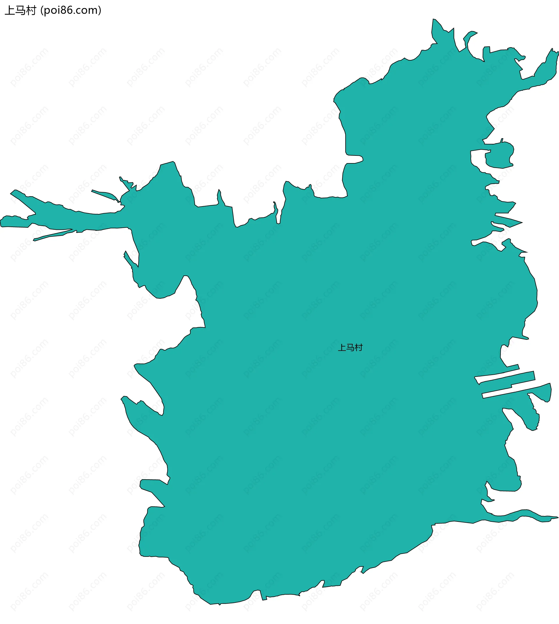 上马村边界地图