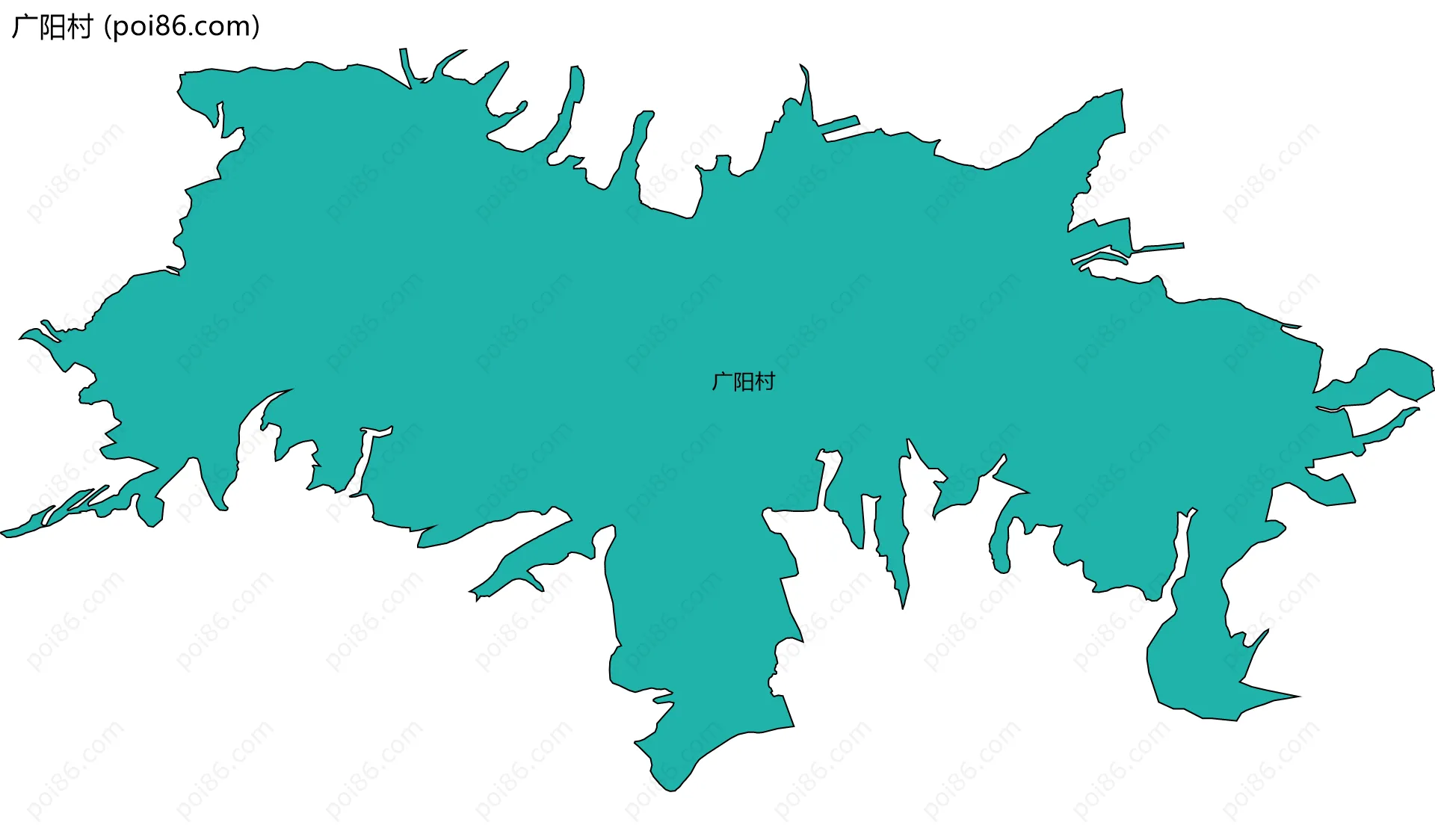 广阳村边界地图