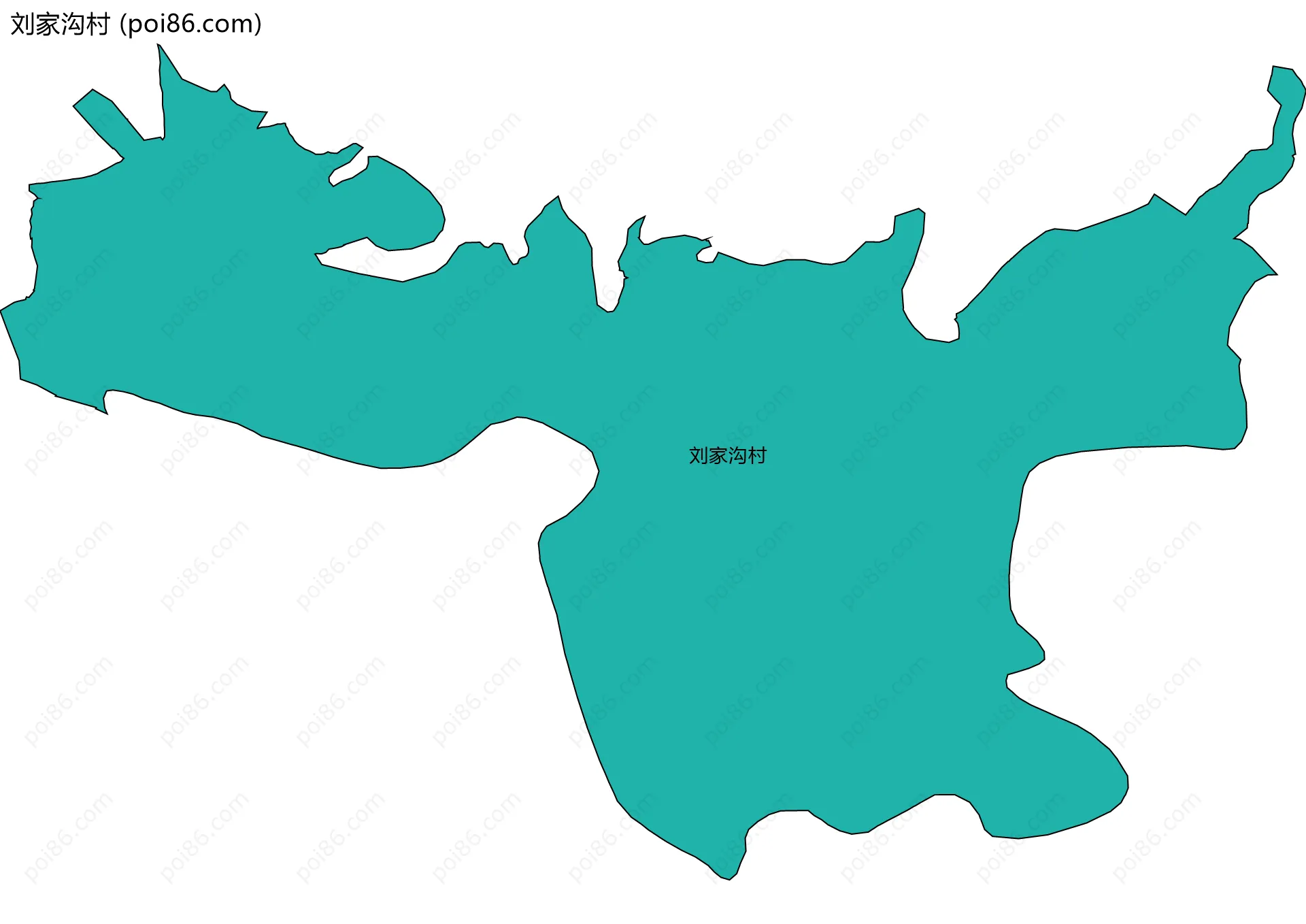 刘家沟村边界地图