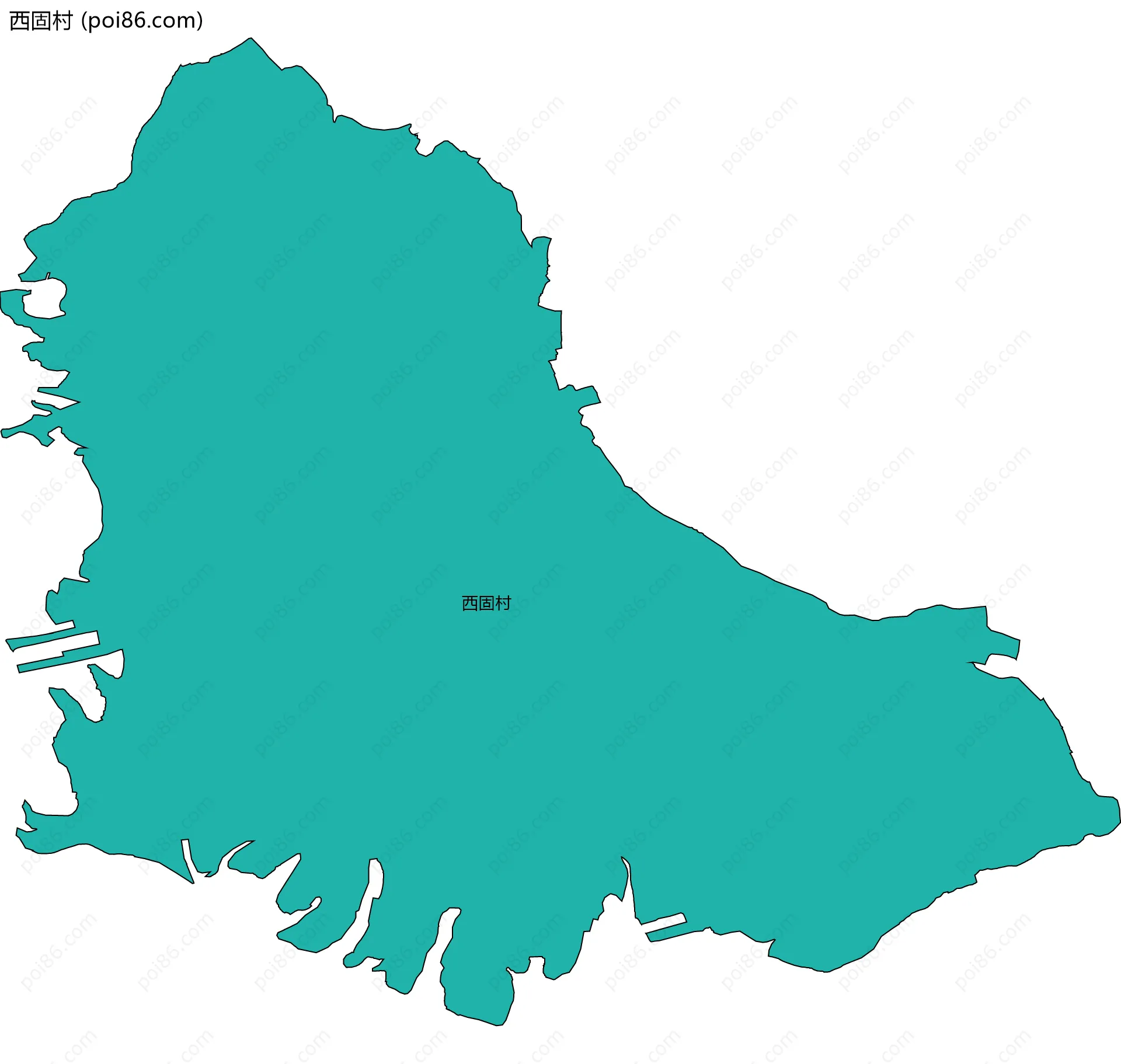 西固村边界地图
