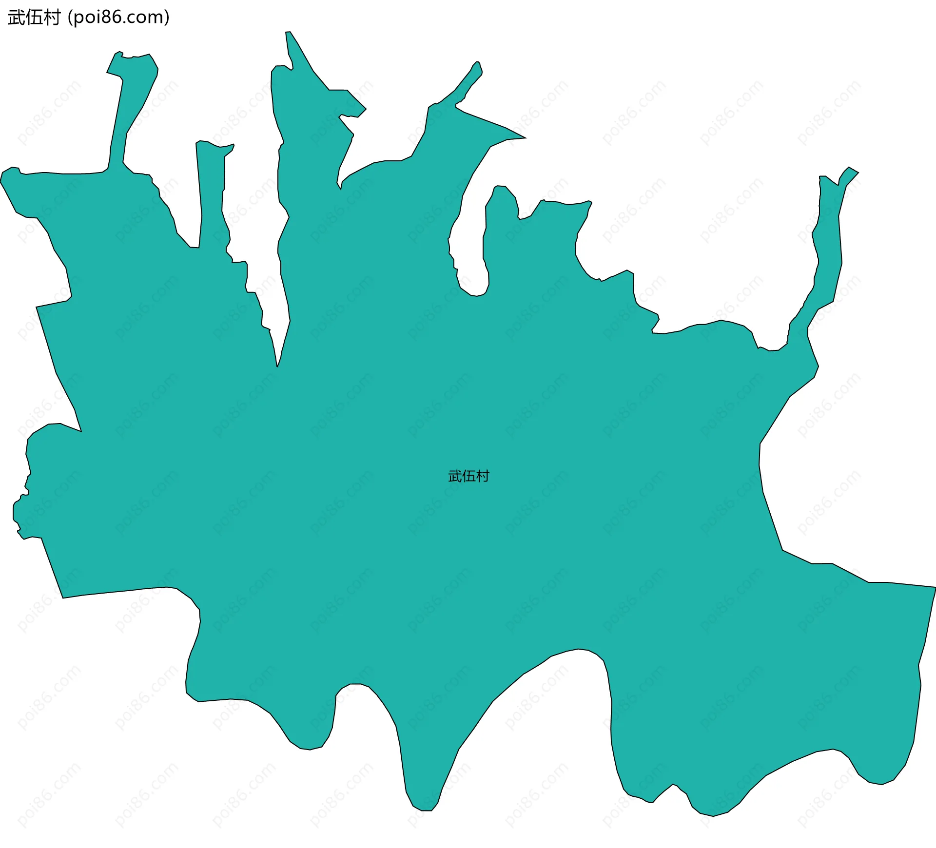 武伍村边界地图