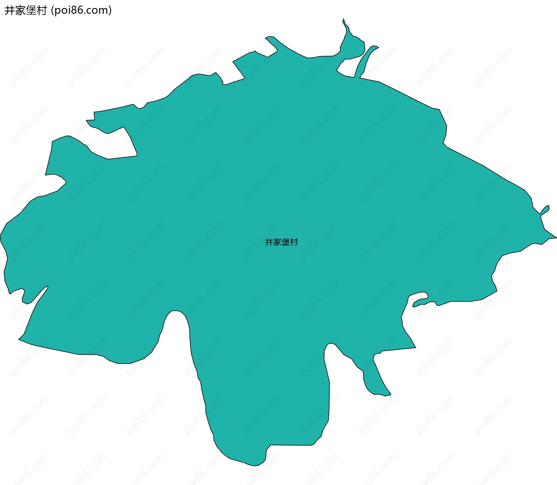 井家堡村边界地图