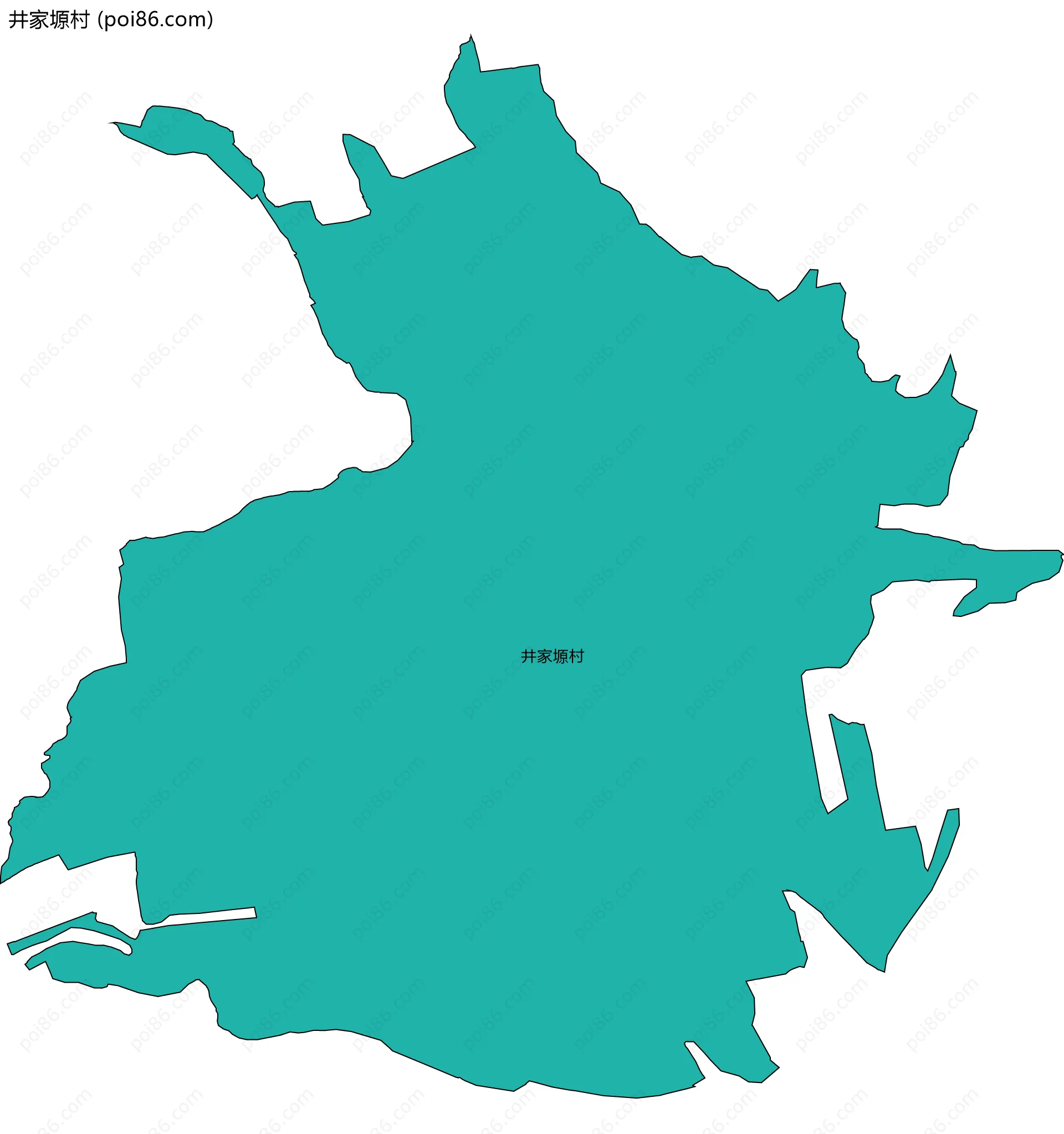 井家塬村边界地图