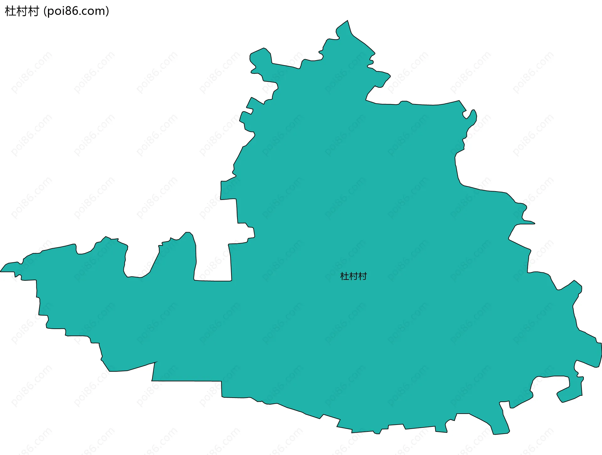杜村村边界地图