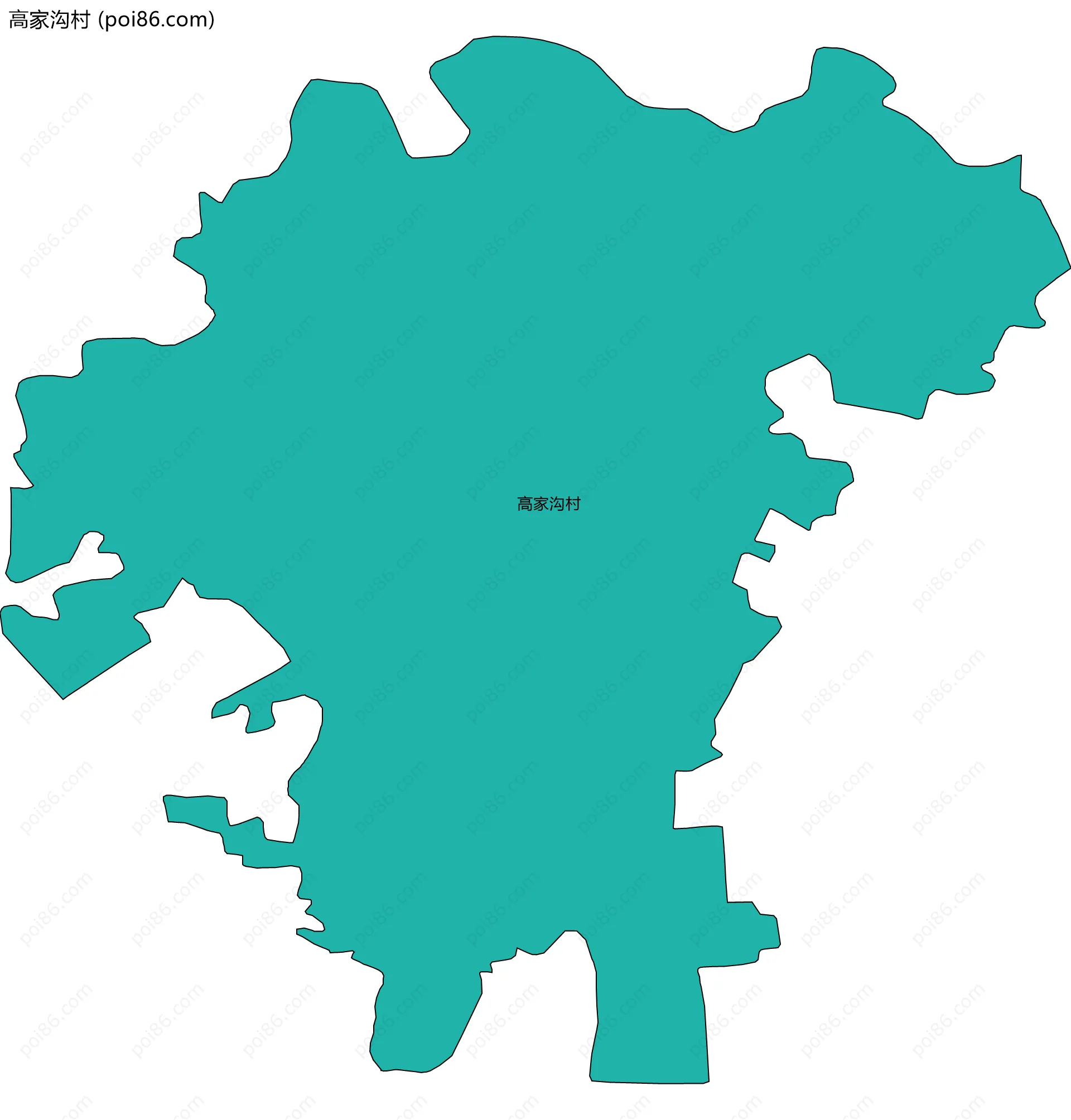 高家沟村边界地图