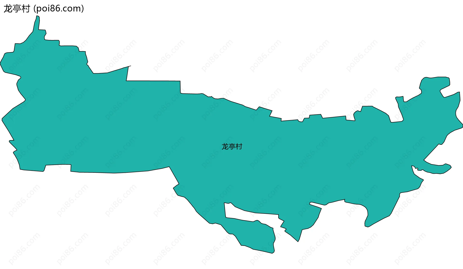 龙亭村边界地图