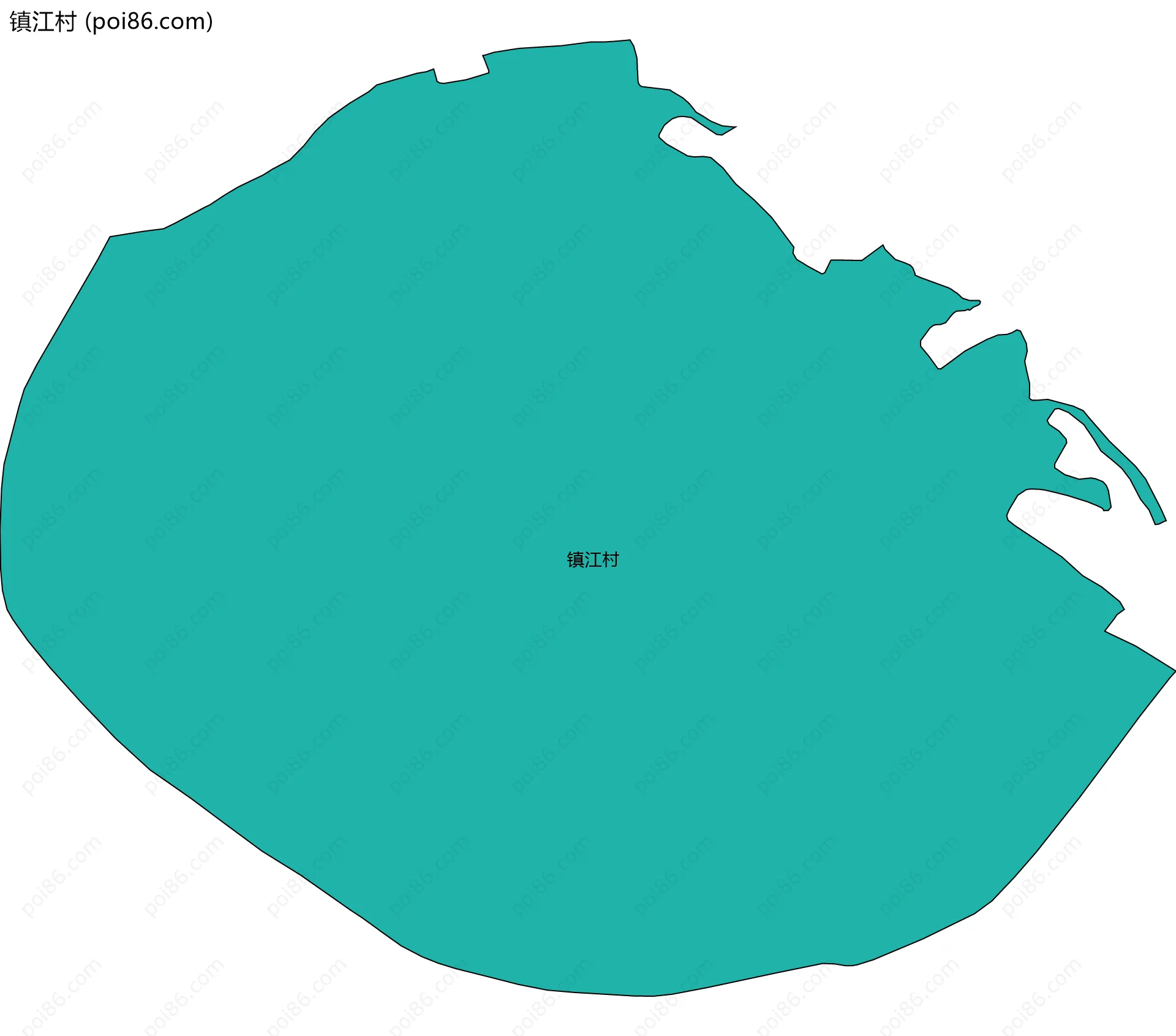 镇江村边界地图