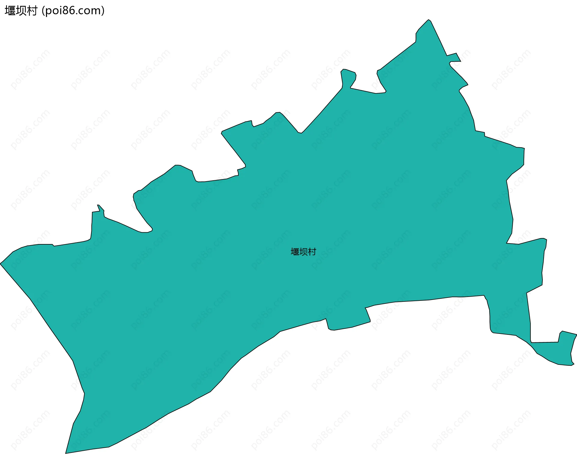 堰坝村边界地图