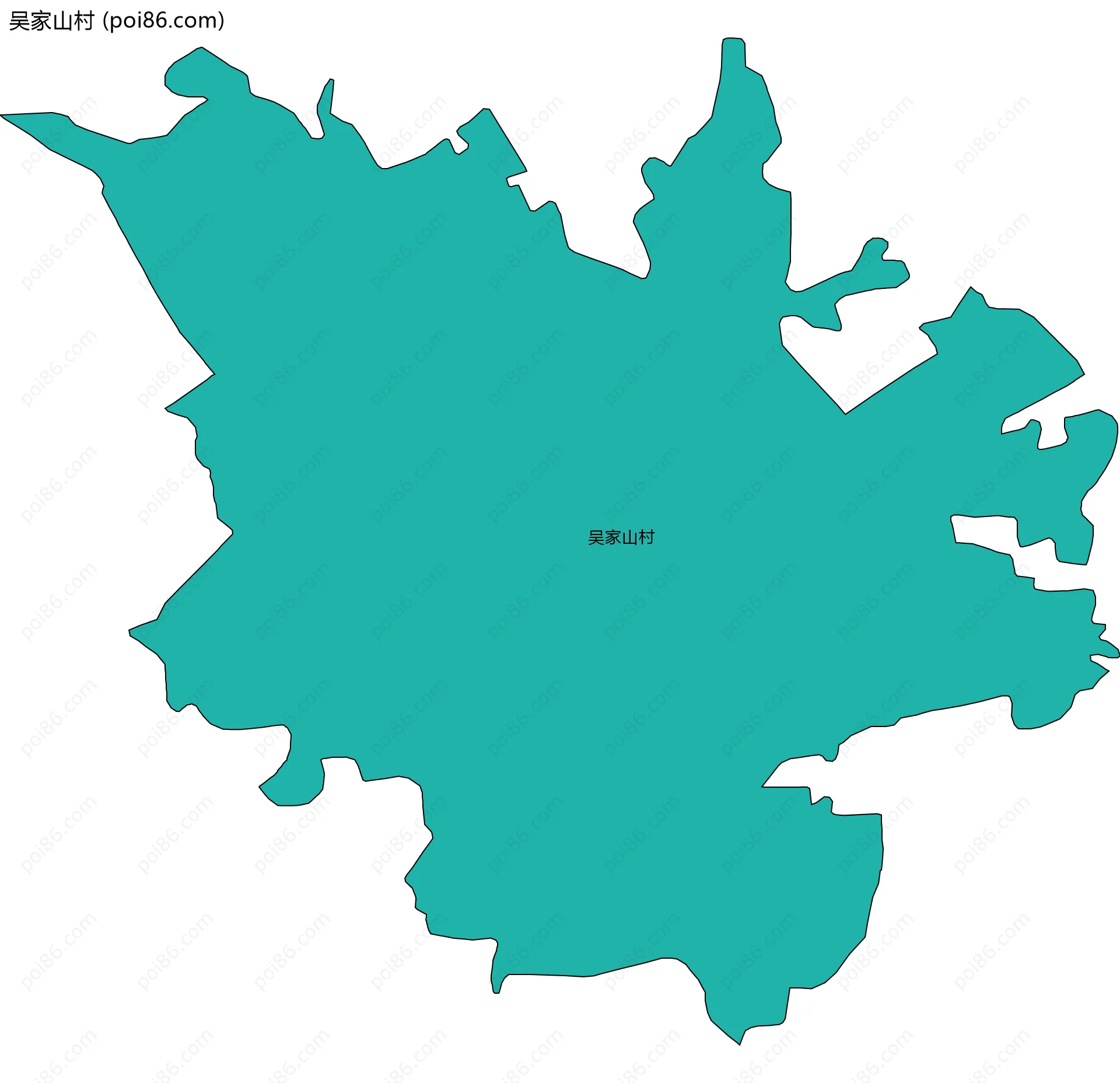 吴家山村边界地图