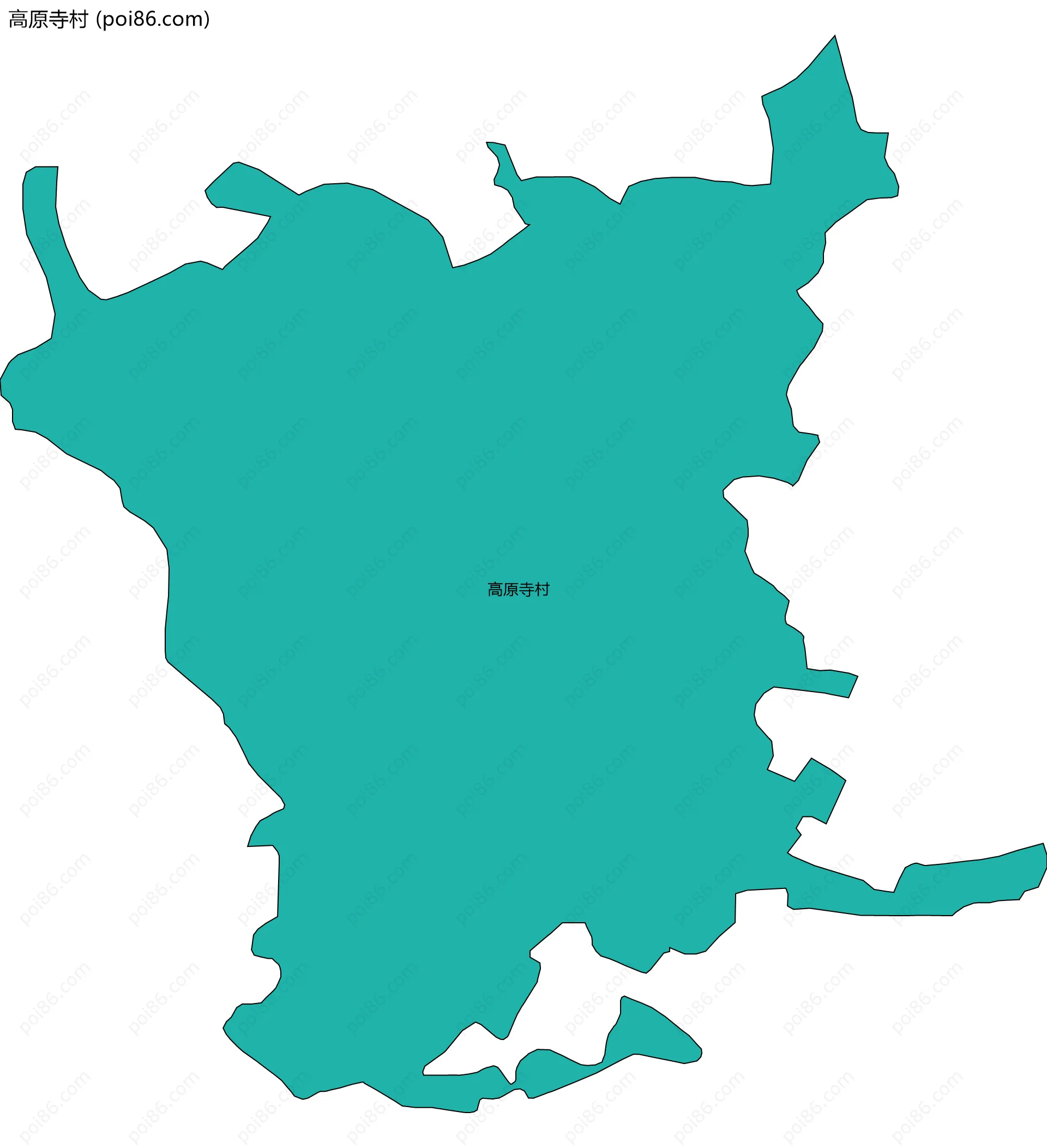 高原寺村边界地图