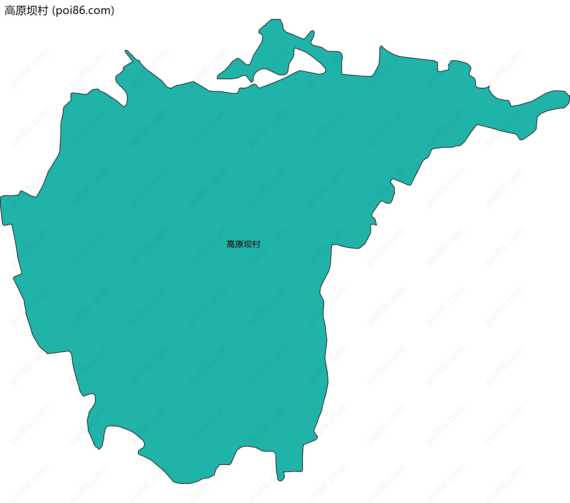 高原坝村边界地图