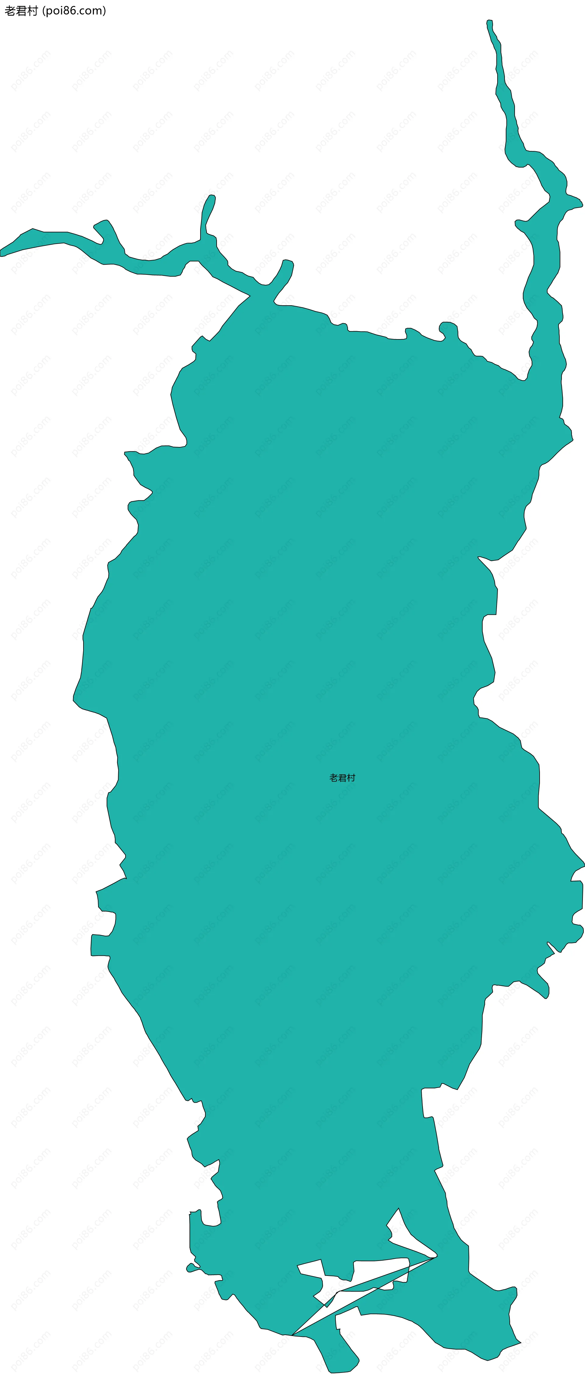 老君村边界地图