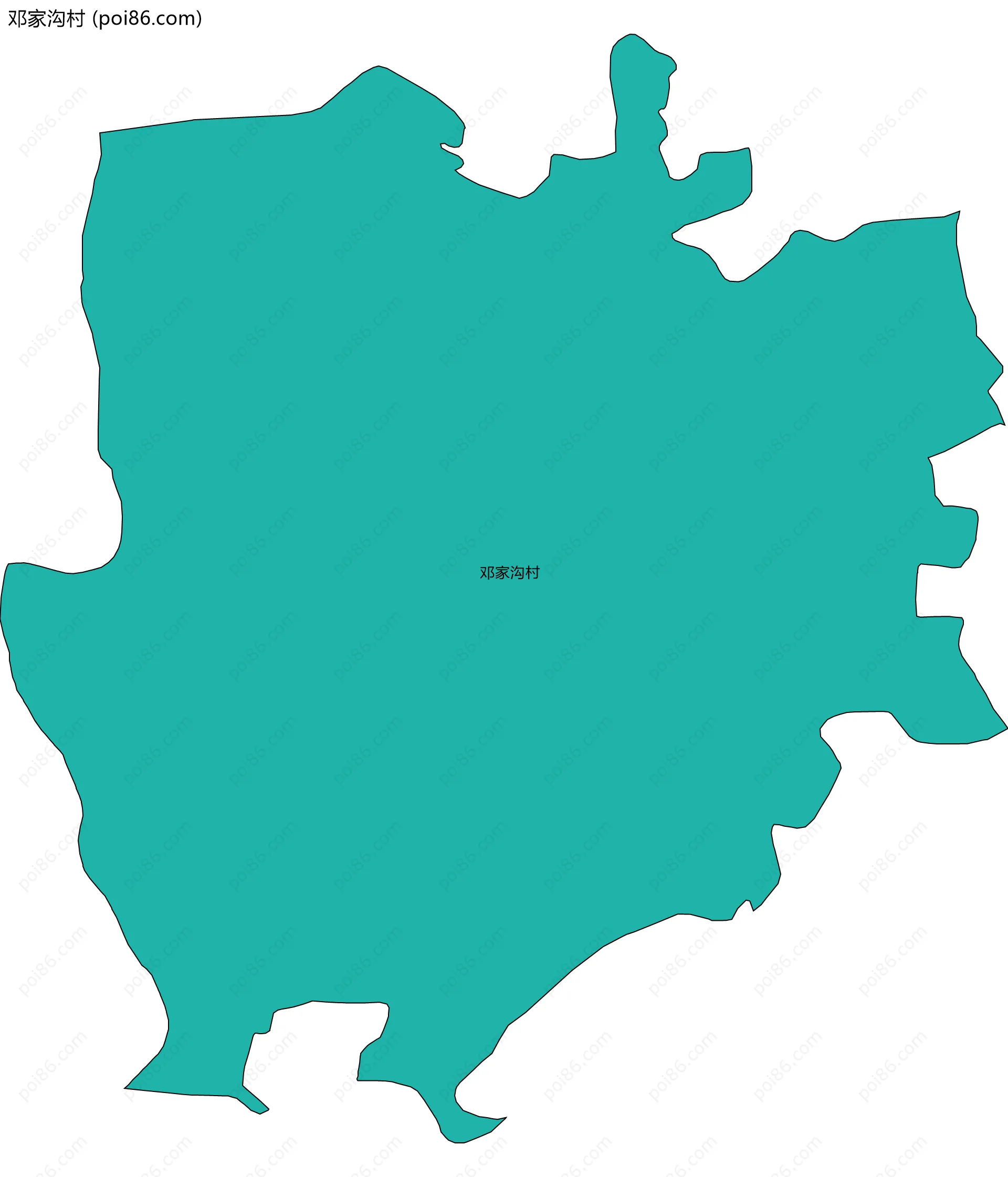 邓家沟村边界地图