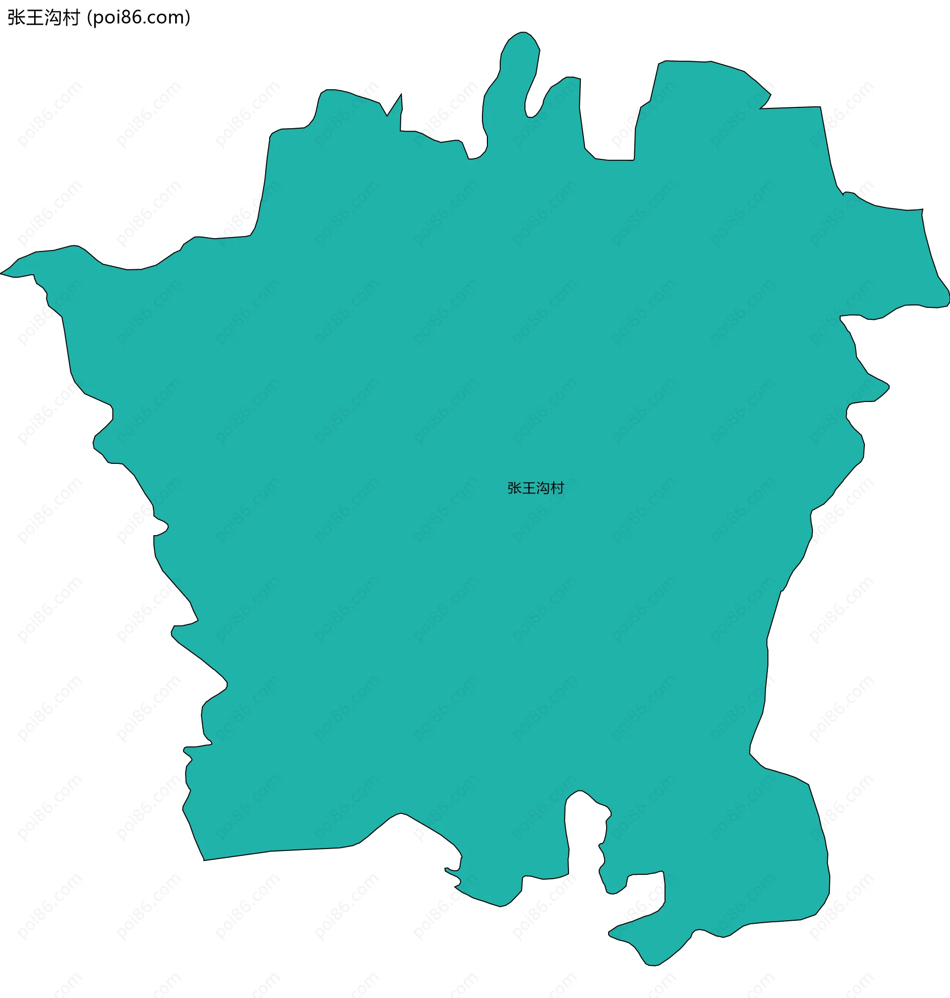 张王沟村边界地图