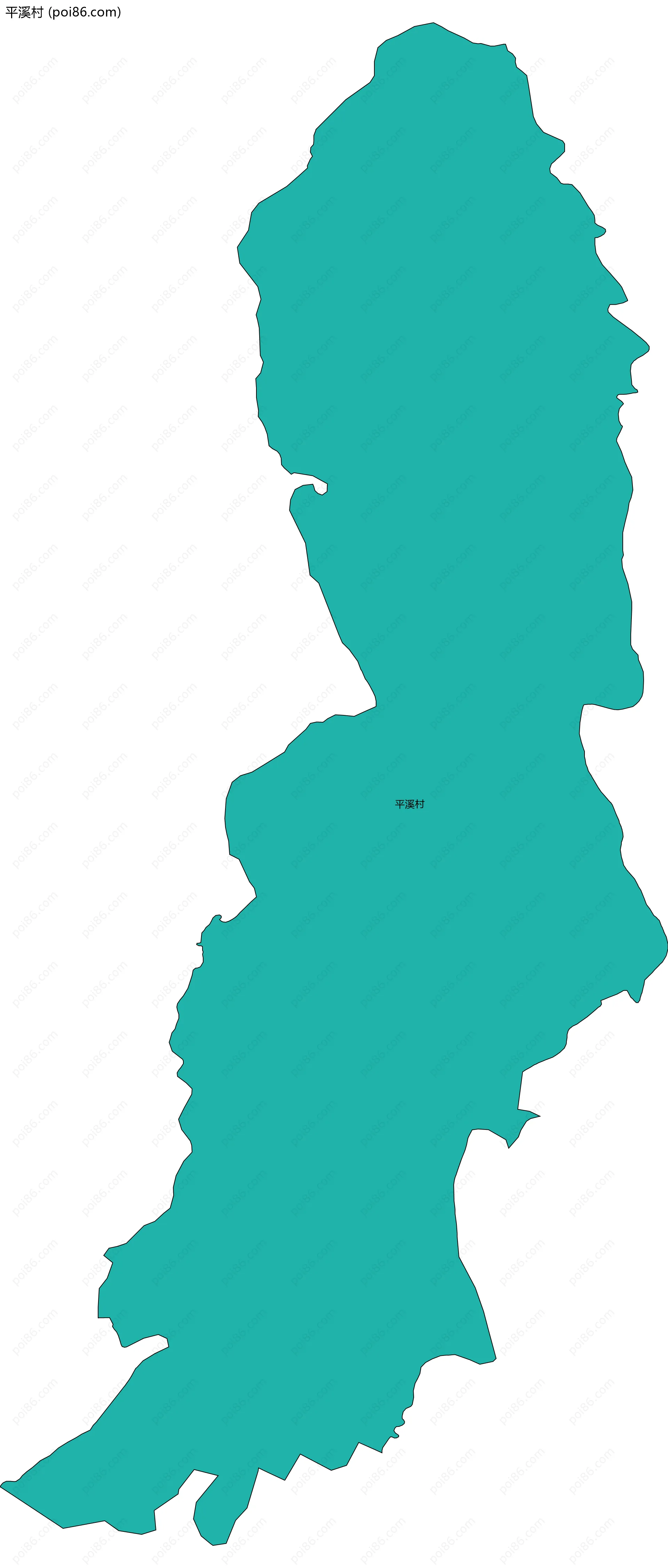 平溪村边界地图