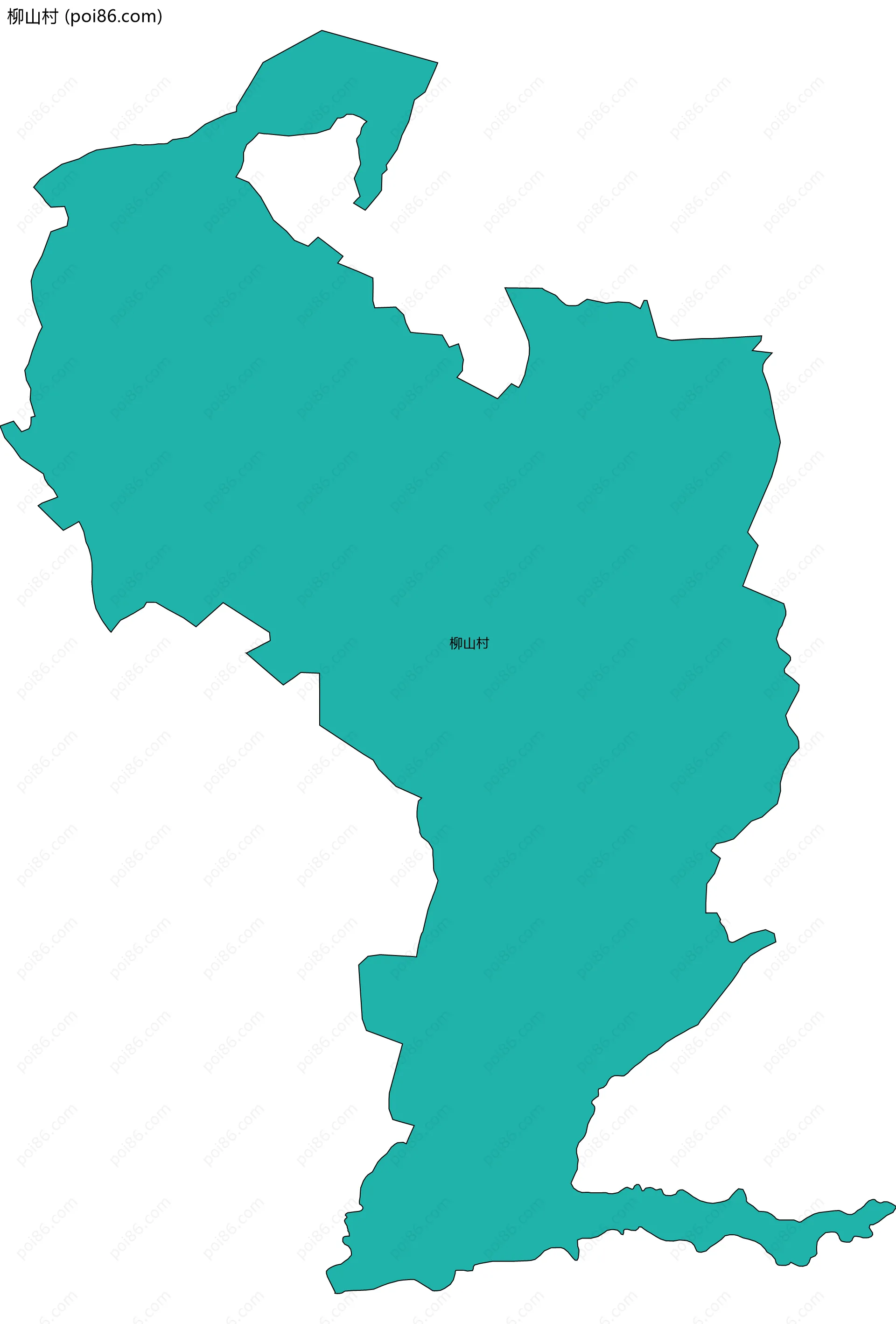 柳山村边界地图